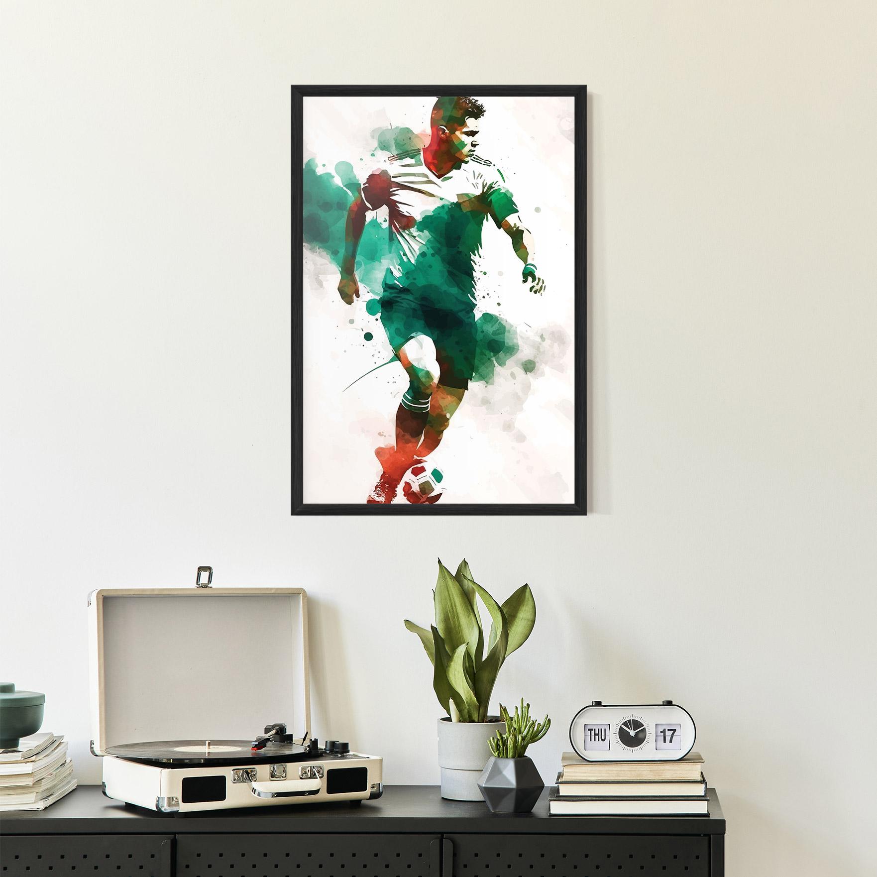 Gerahmte Poster Green Football mockup 2