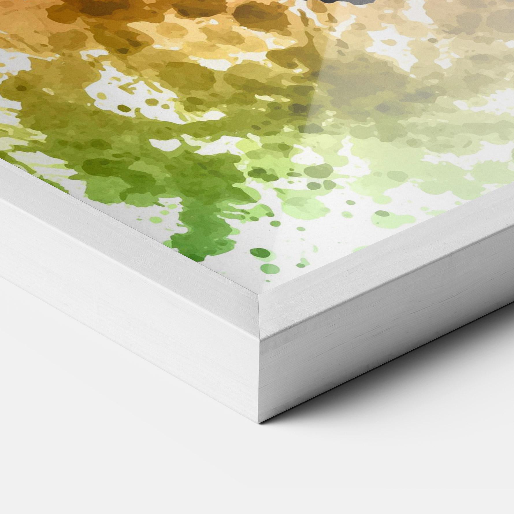 Gerahmte Poster Colorful Art Football mockup 3