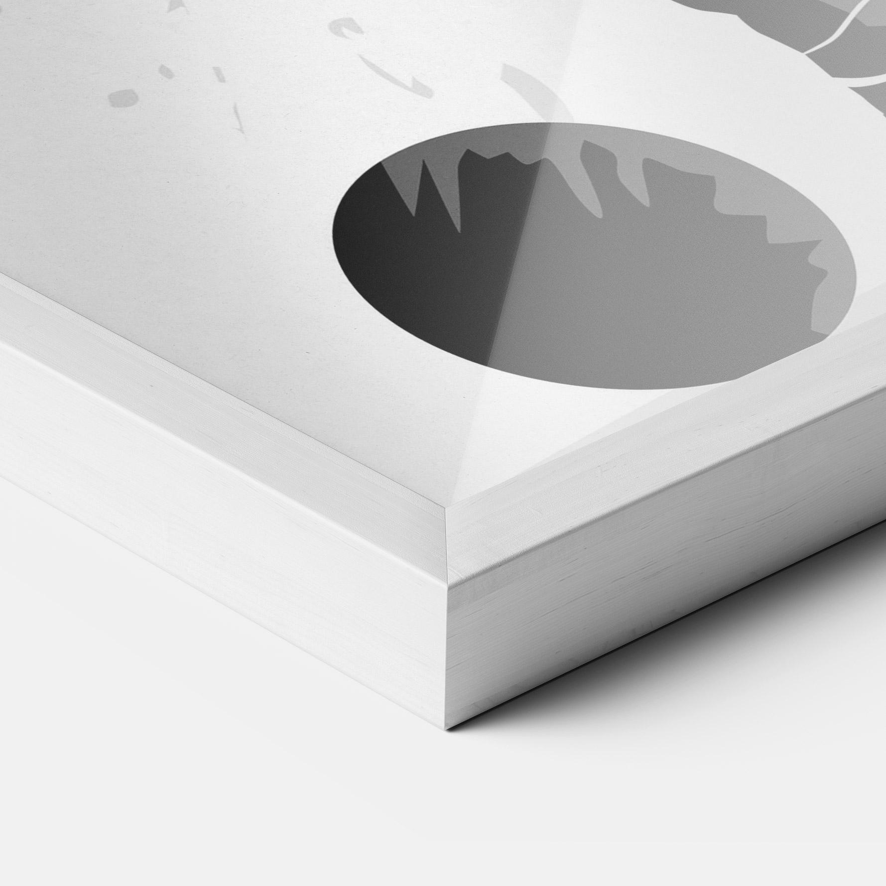 Gerahmte Poster Football Shadow mockup 3