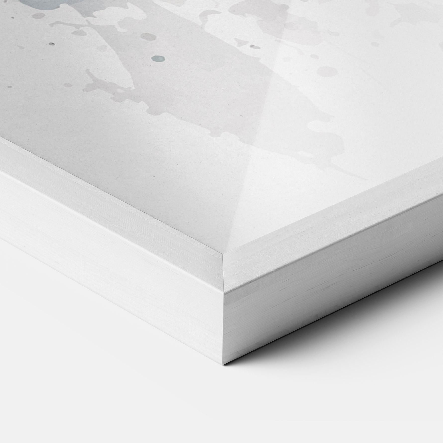 Gerahmte Poster Watercolor Football mockup 3