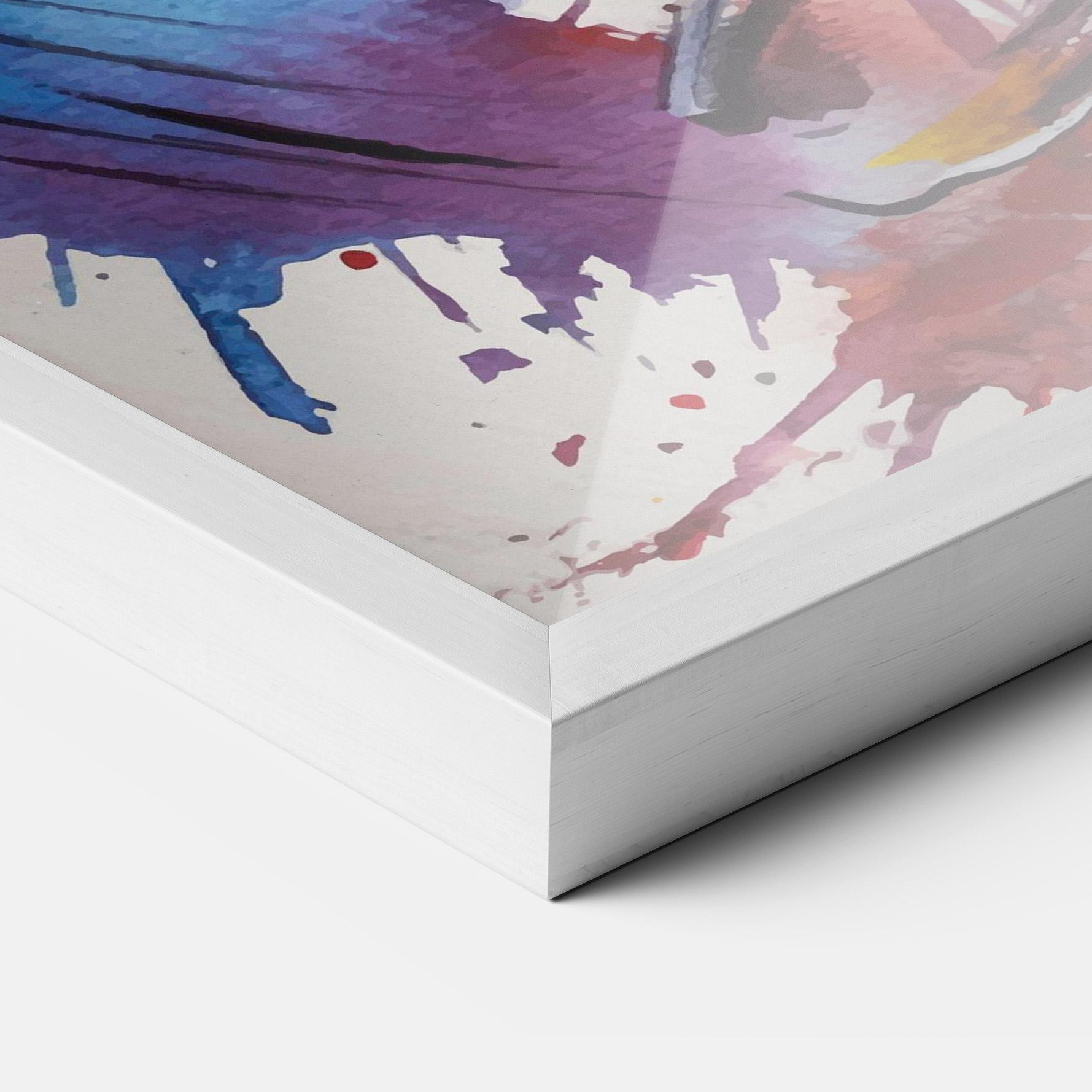 Gerahmte Poster Yellow Art Football mockup 3