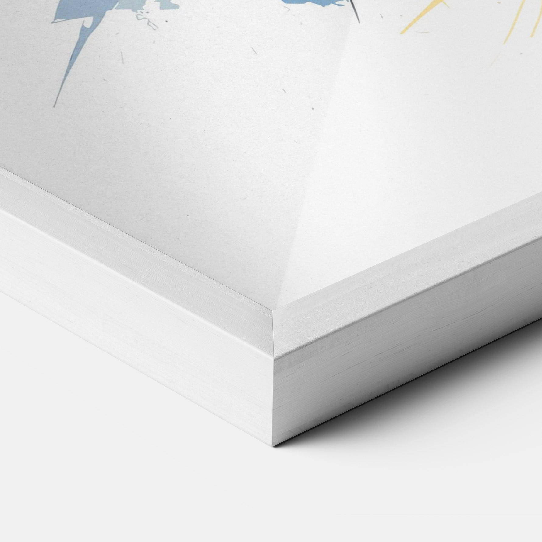 Gerahmte Poster Yellow Paint Football mockup 3