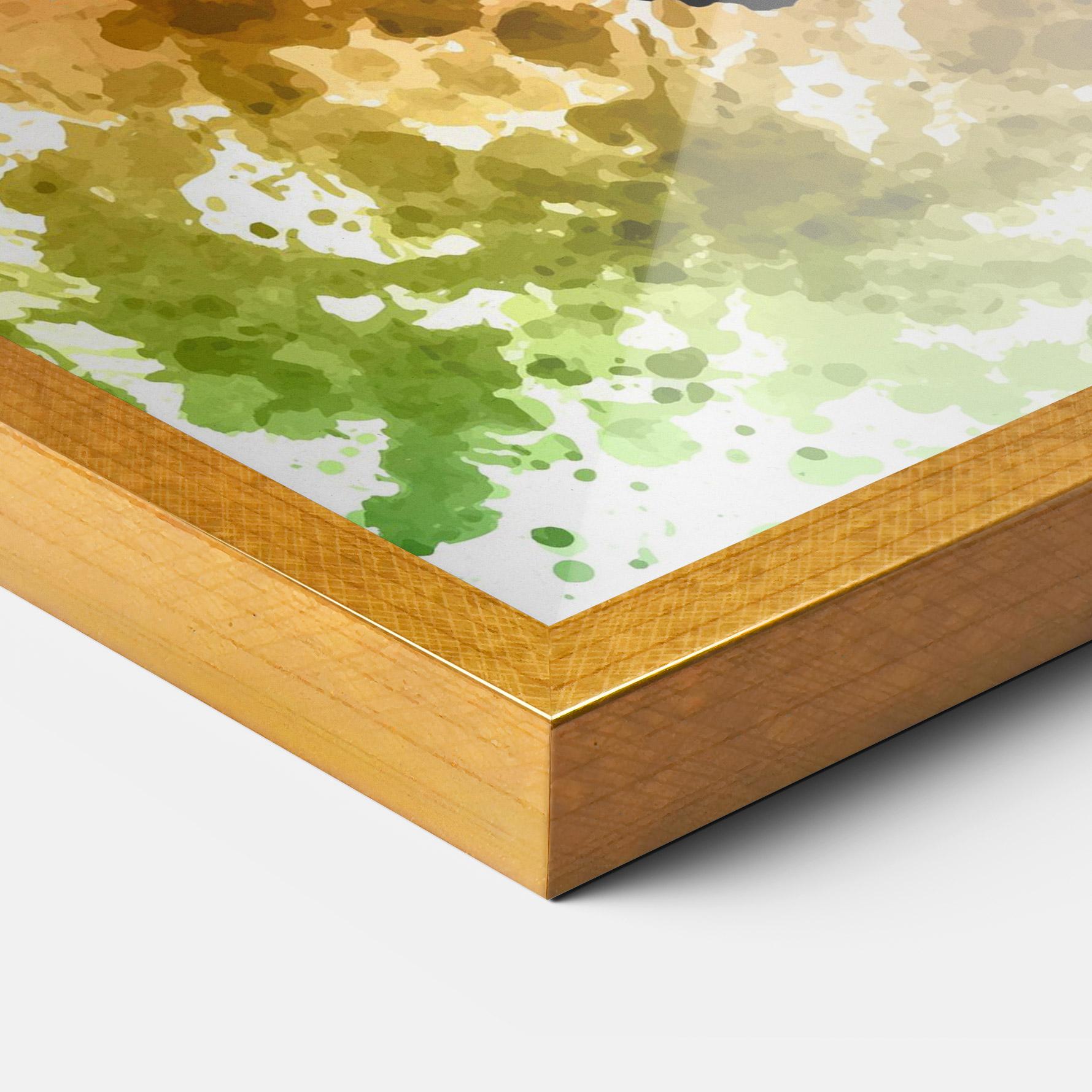 Gerahmte Poster Colorful Art Football mockup 3