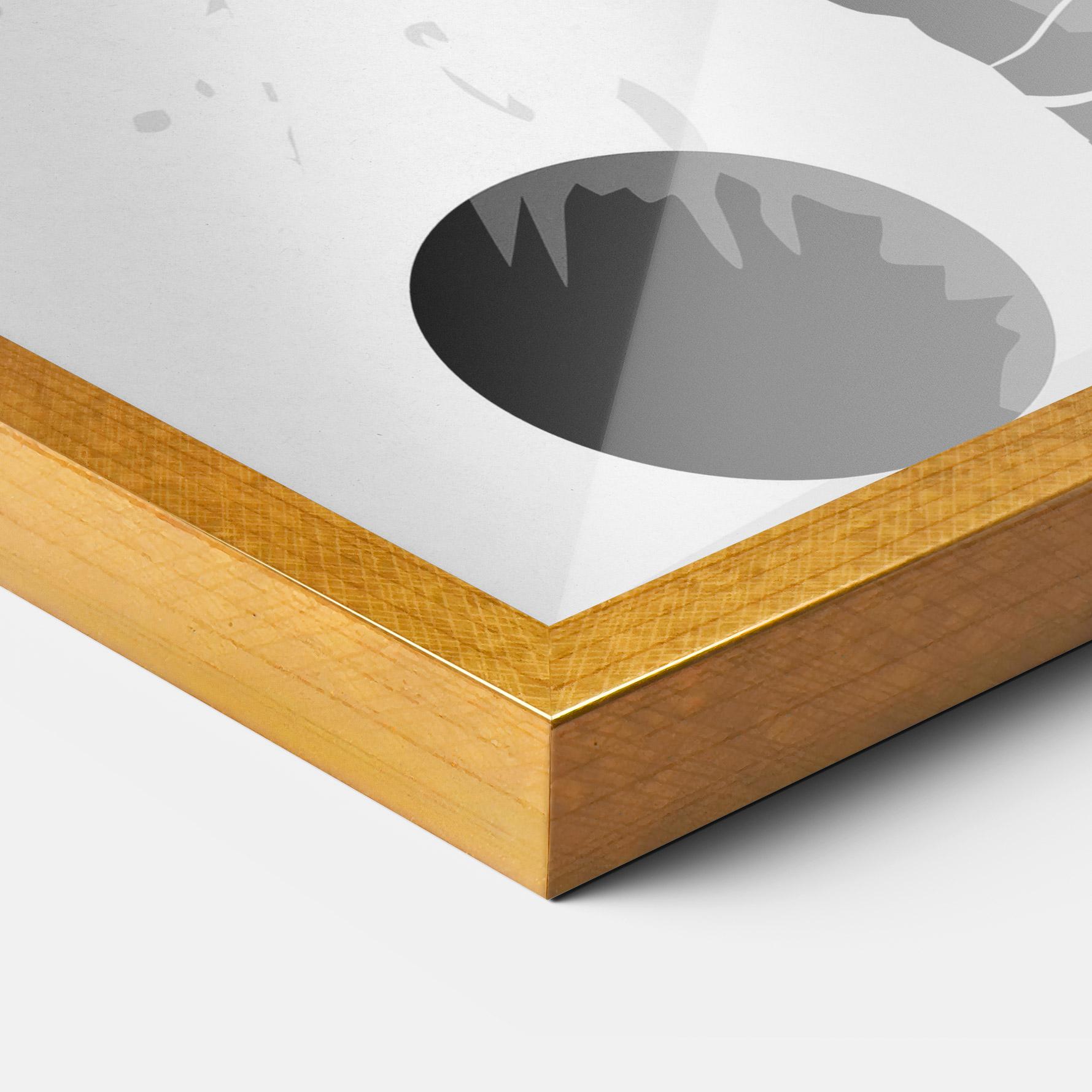 Gerahmte Poster Football Shadow mockup 3