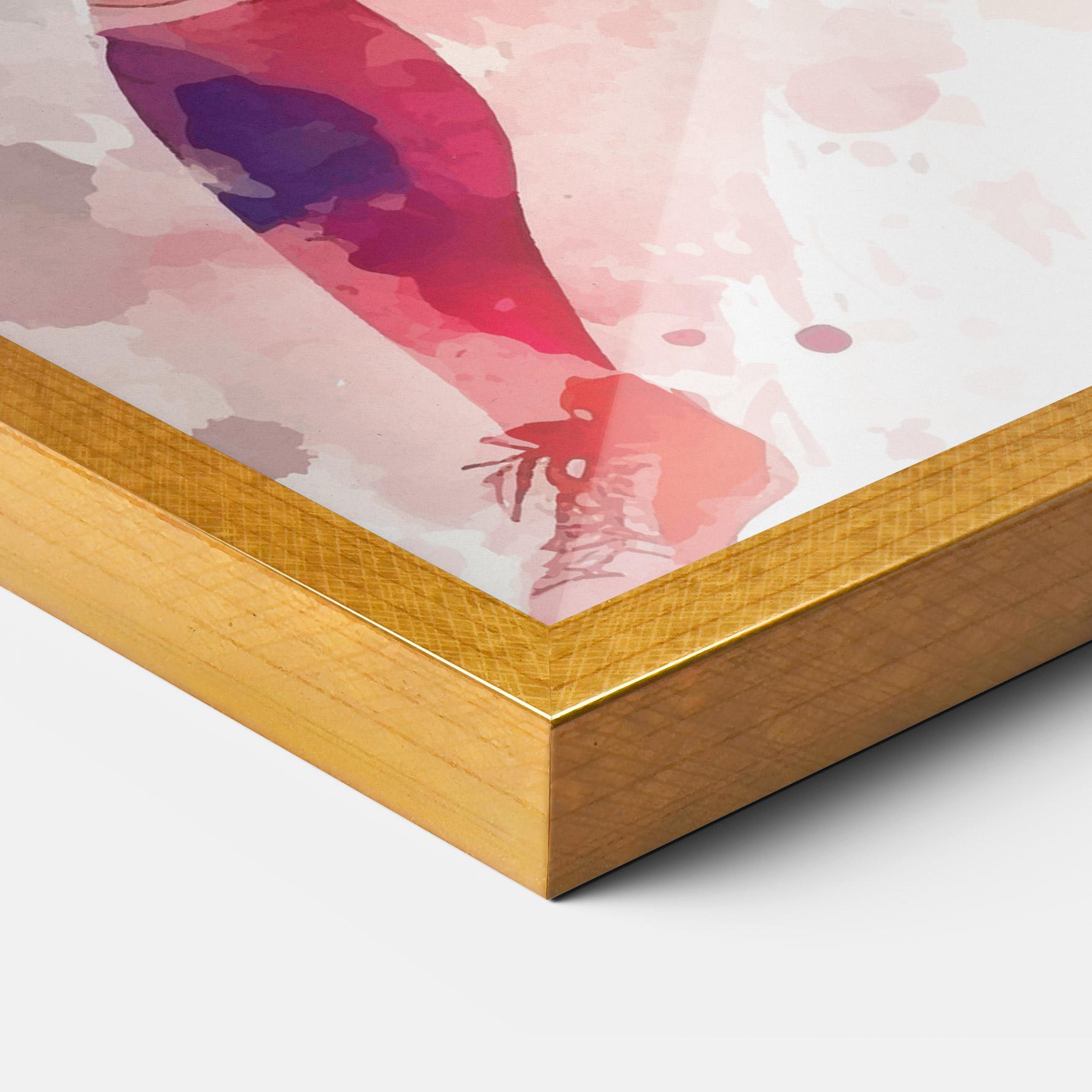 Gerahmte Poster Football Watercolor mockup 3