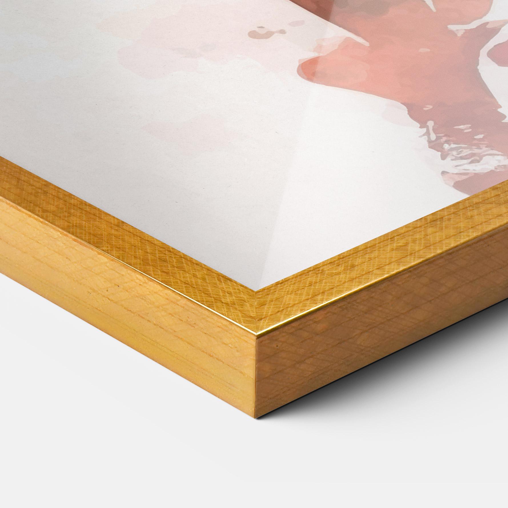 Gerahmte Poster Green Football mockup 3