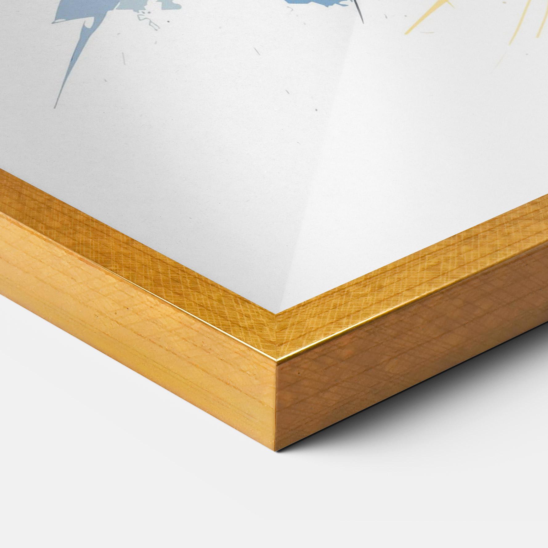 Gerahmte Poster Yellow Paint Football mockup 3