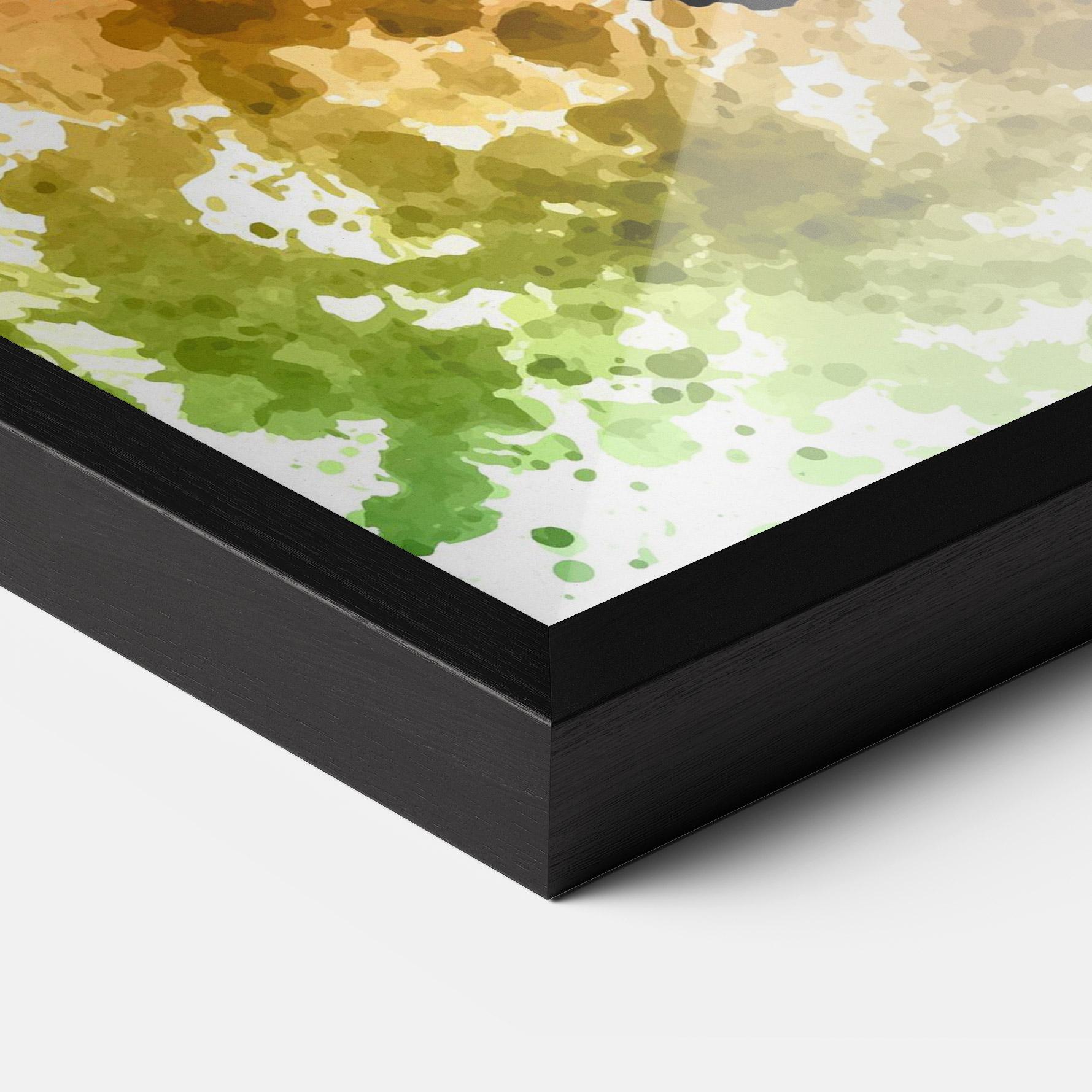 Gerahmte Poster Colorful Art Football mockup 3