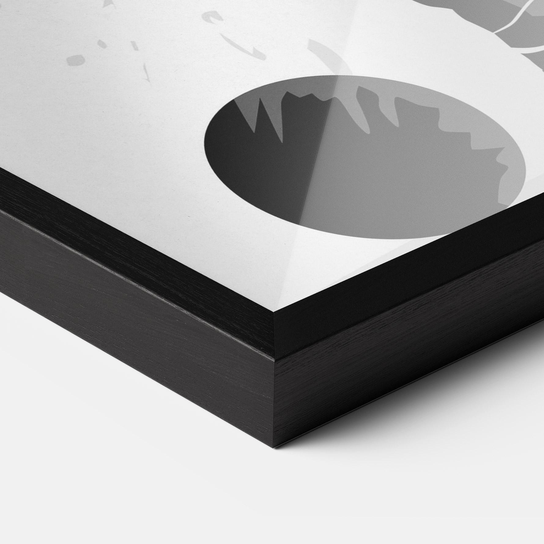 Gerahmte Poster Football Shadow mockup 3