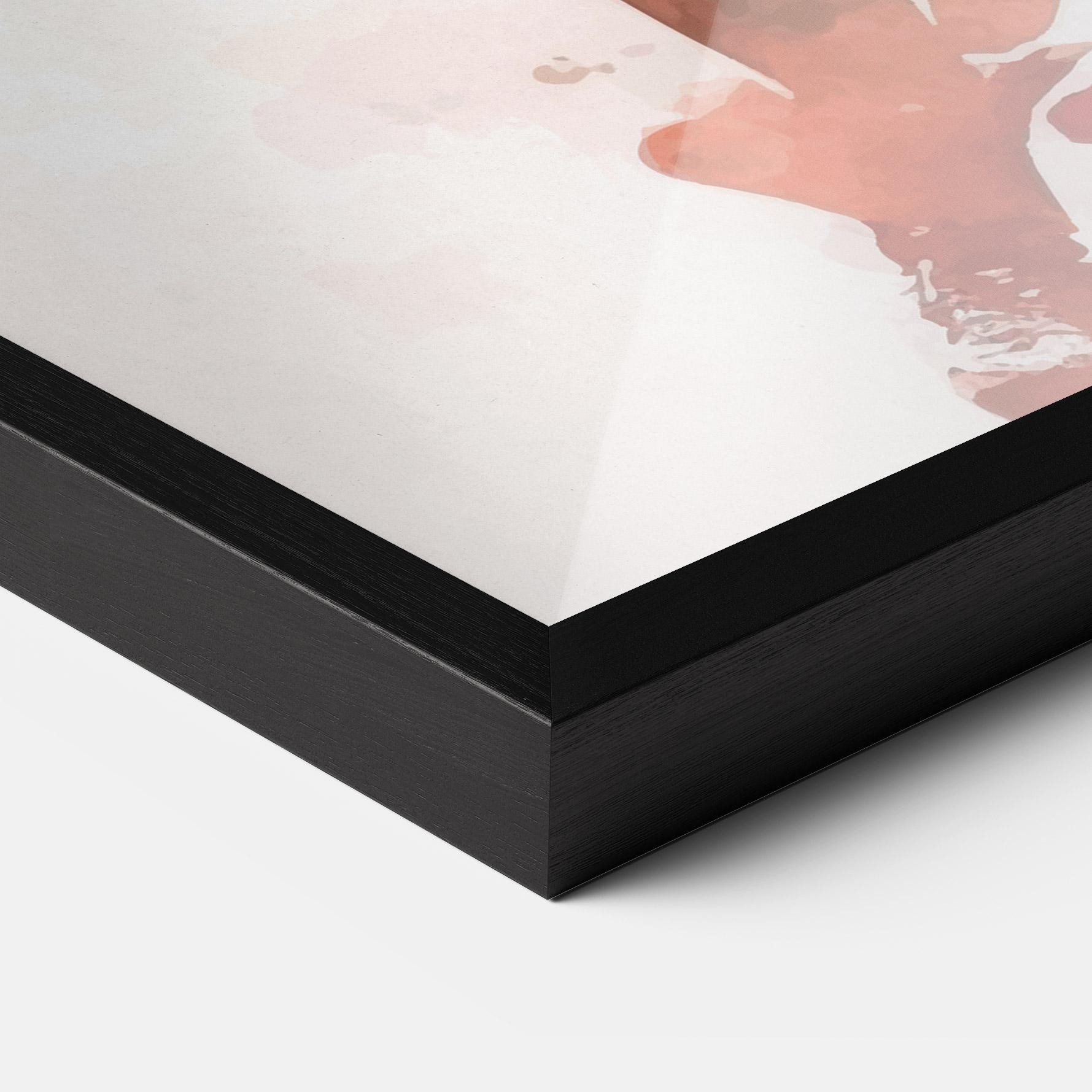 Gerahmte Poster Green Football mockup 3