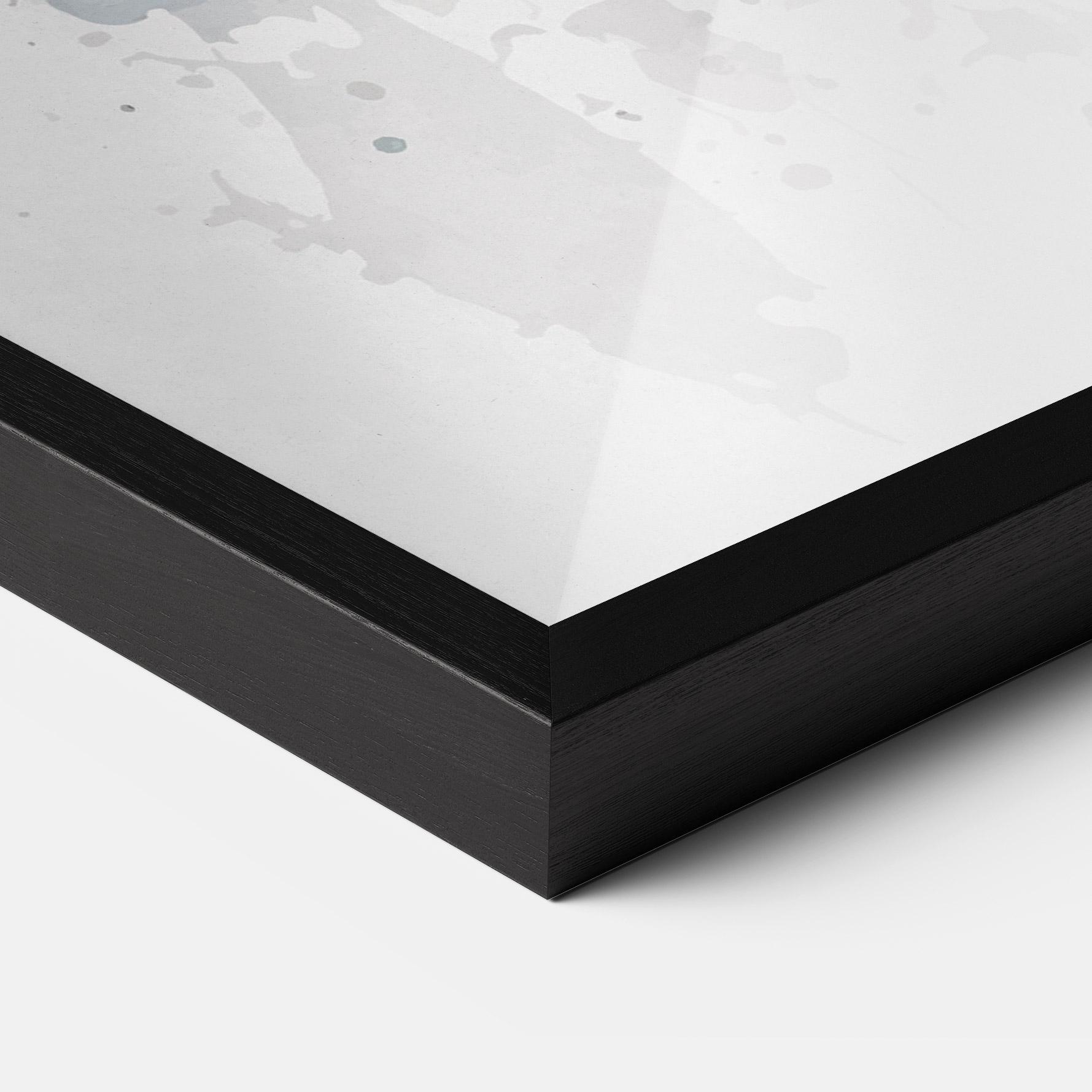 Gerahmte Poster Watercolor Football mockup 3