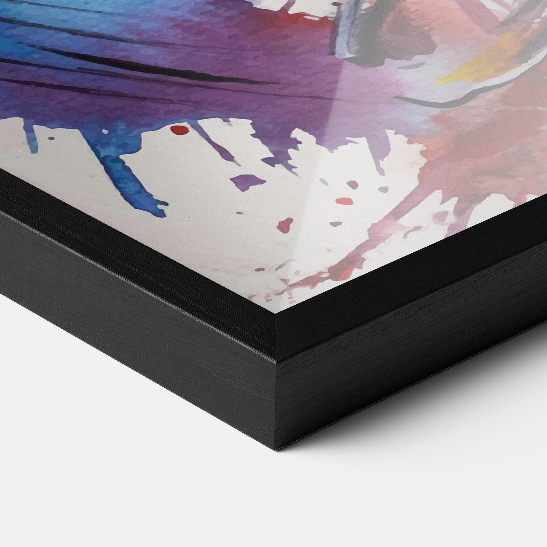 Gerahmte Poster Yellow Art Football mockup 3