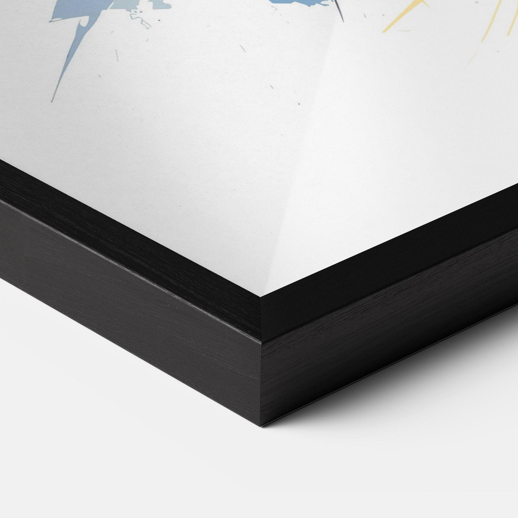 Gerahmte Poster Yellow Paint Football mockup 3