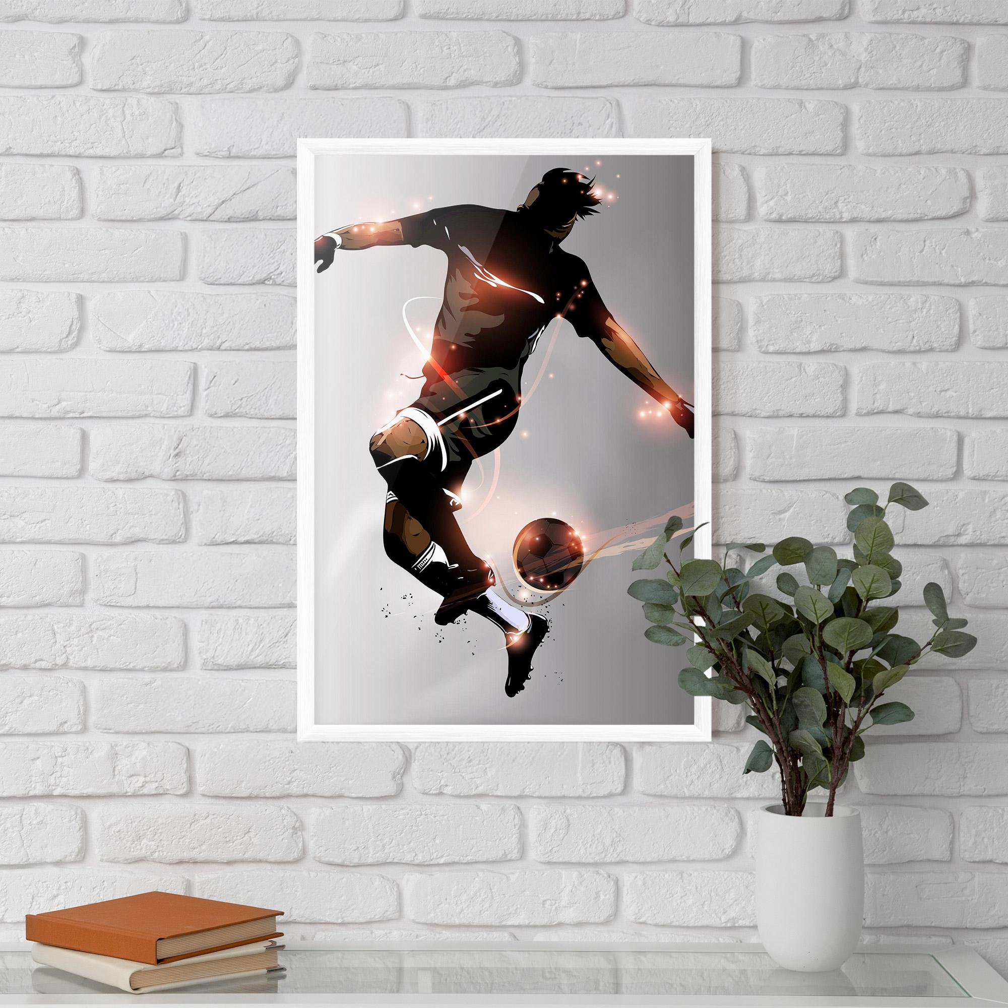 Gerahmte Poster Football Jump mockup 5