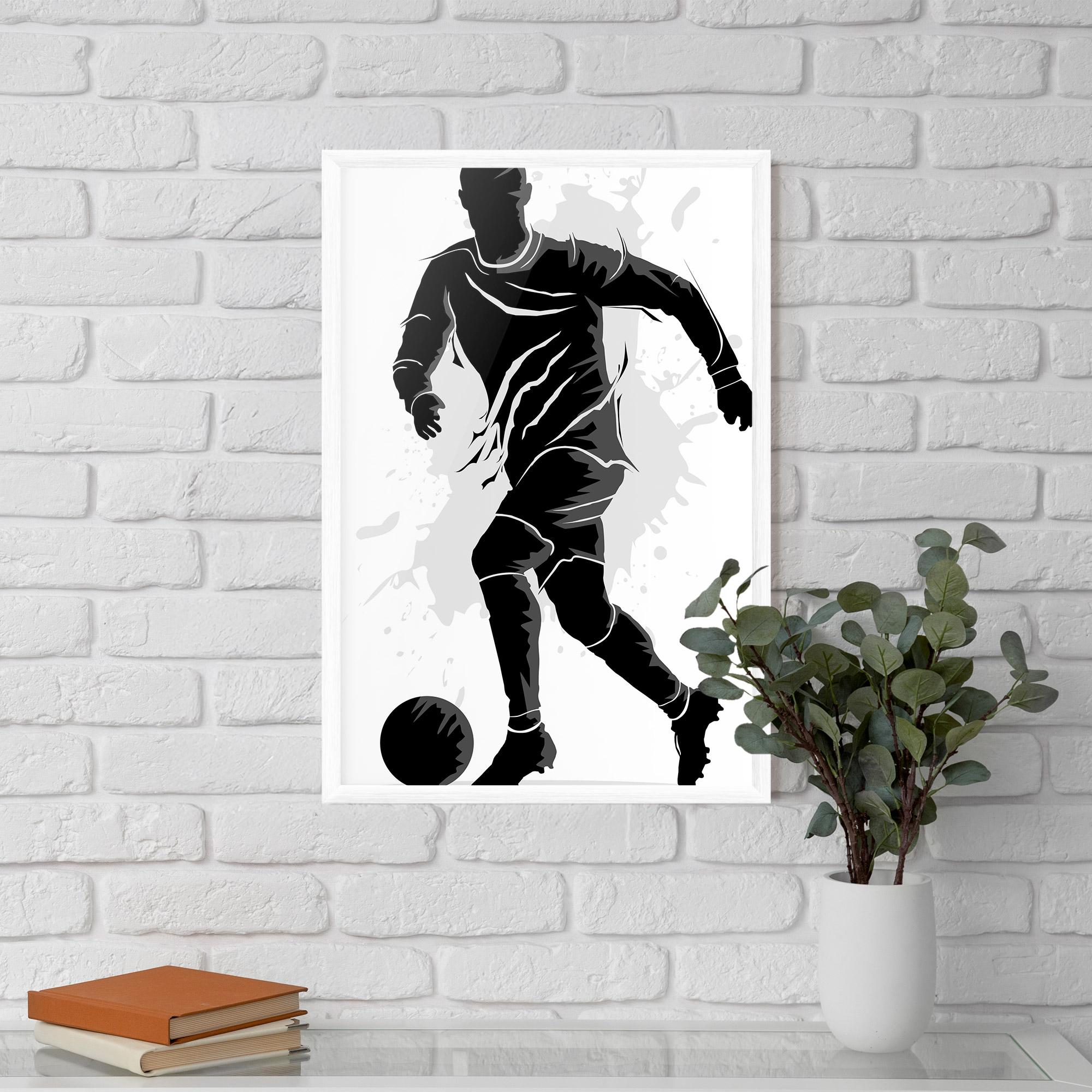 Gerahmte Poster Football Shadow mockup 5