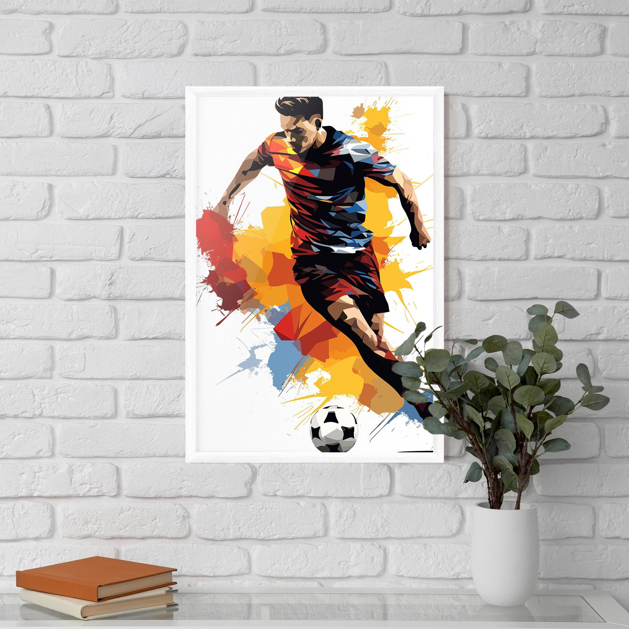 Gerahmte Poster Yellow Paint Football mockup 5