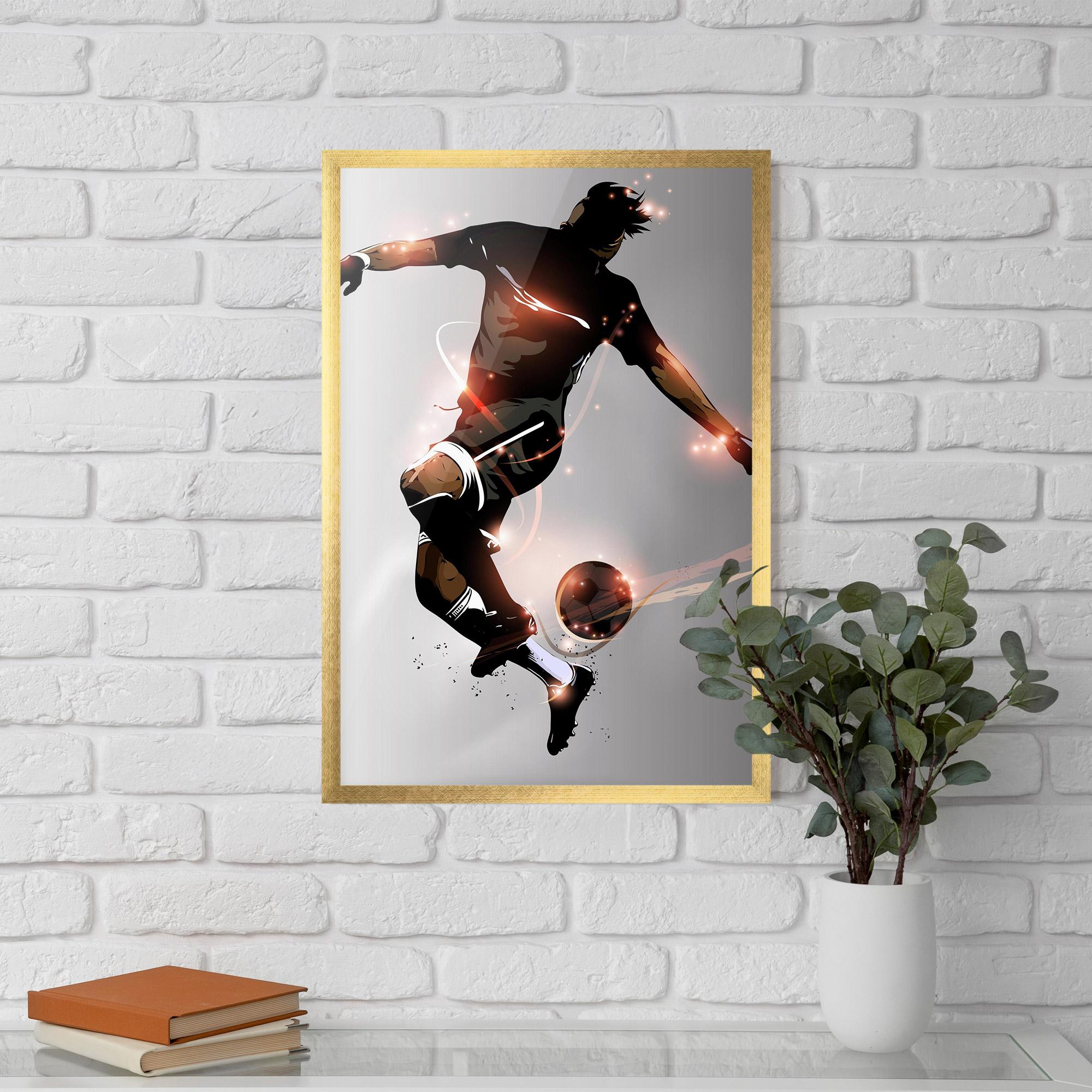 Gerahmte Poster Football Jump mockup 5