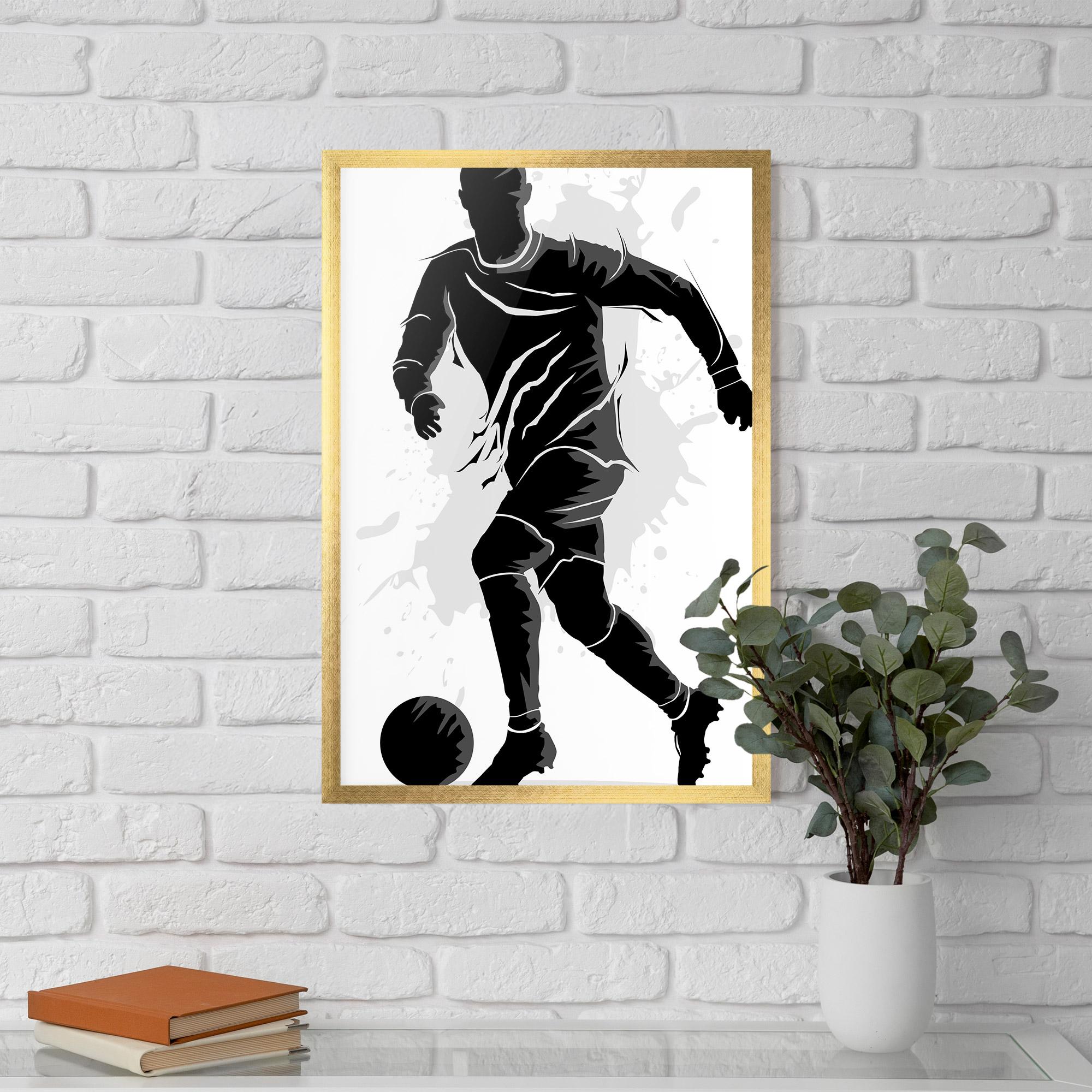 Gerahmte Poster Football Shadow mockup 5