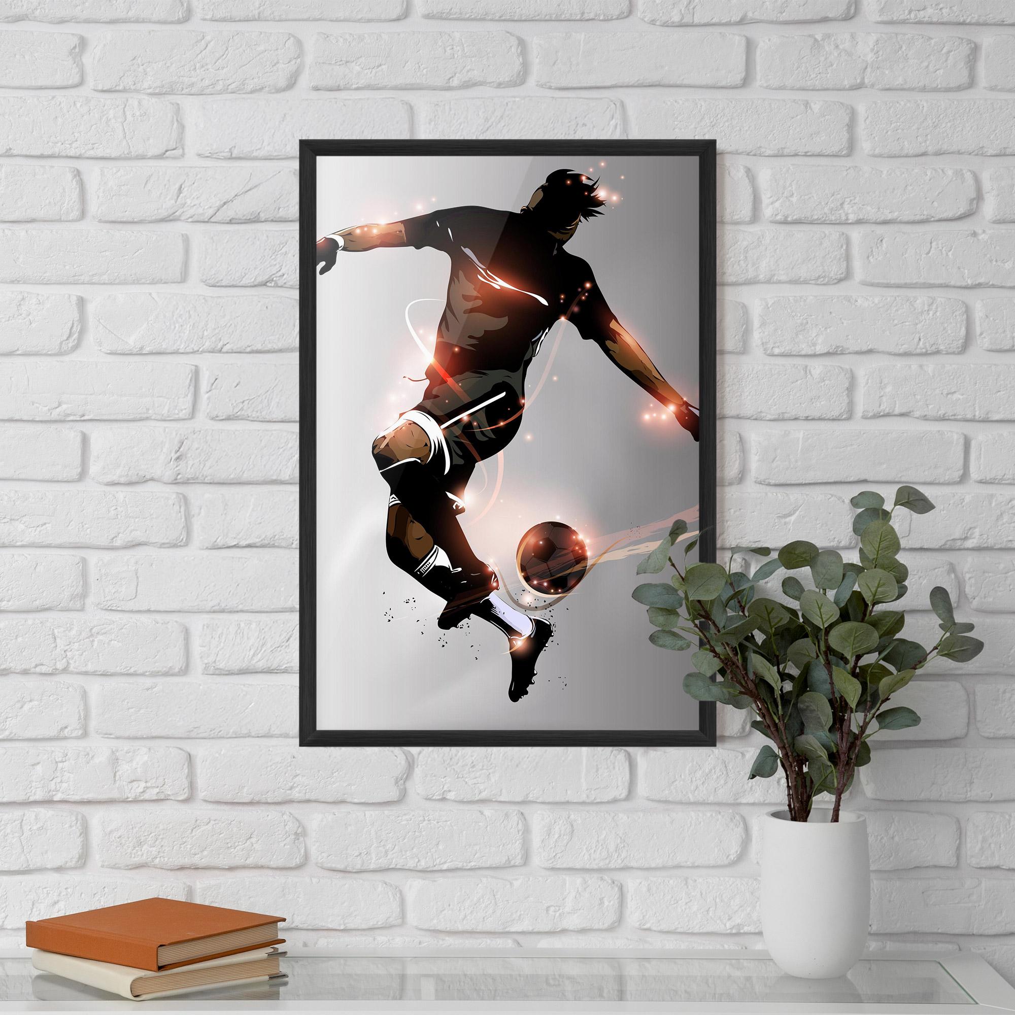 Gerahmte Poster Football Jump mockup 5