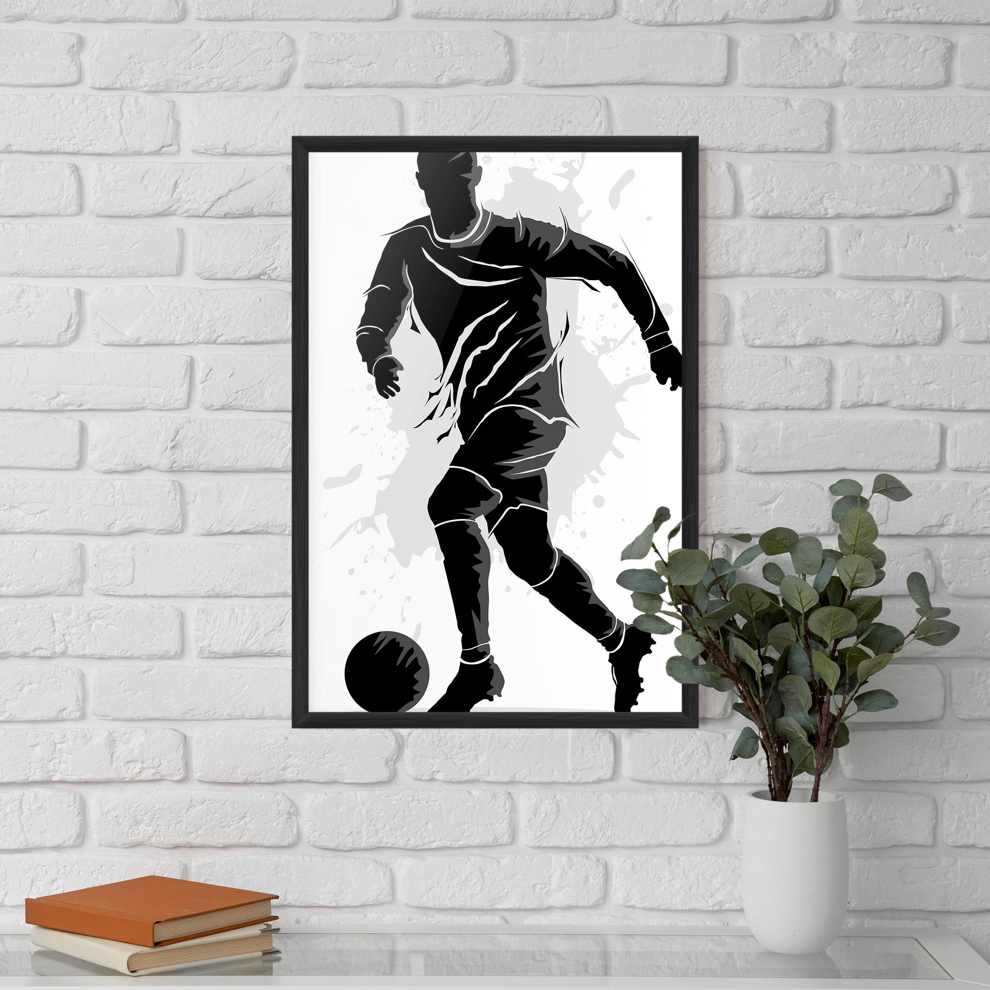 Gerahmte Poster Football Shadow mockup 5