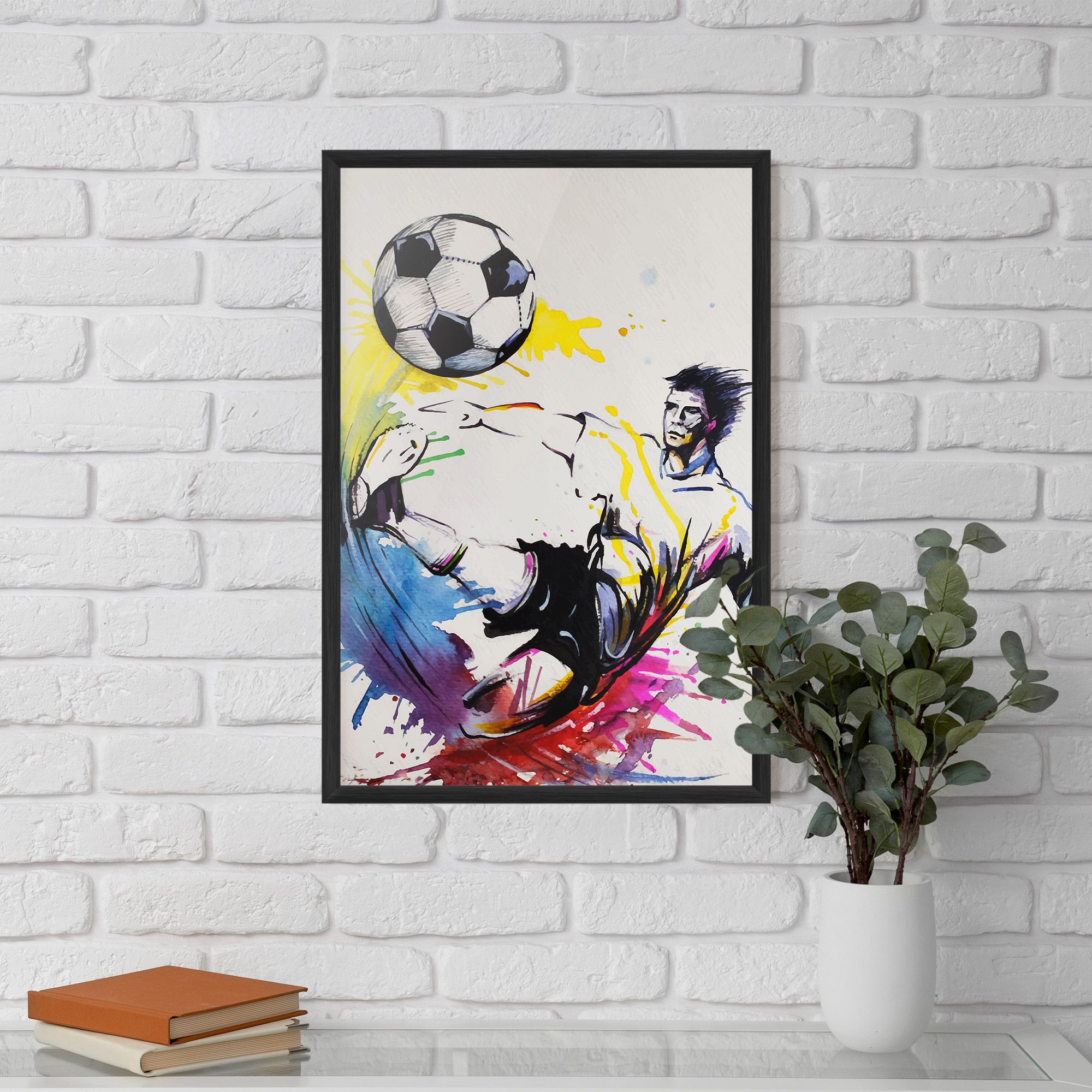 Yellow Art Football mockup 5