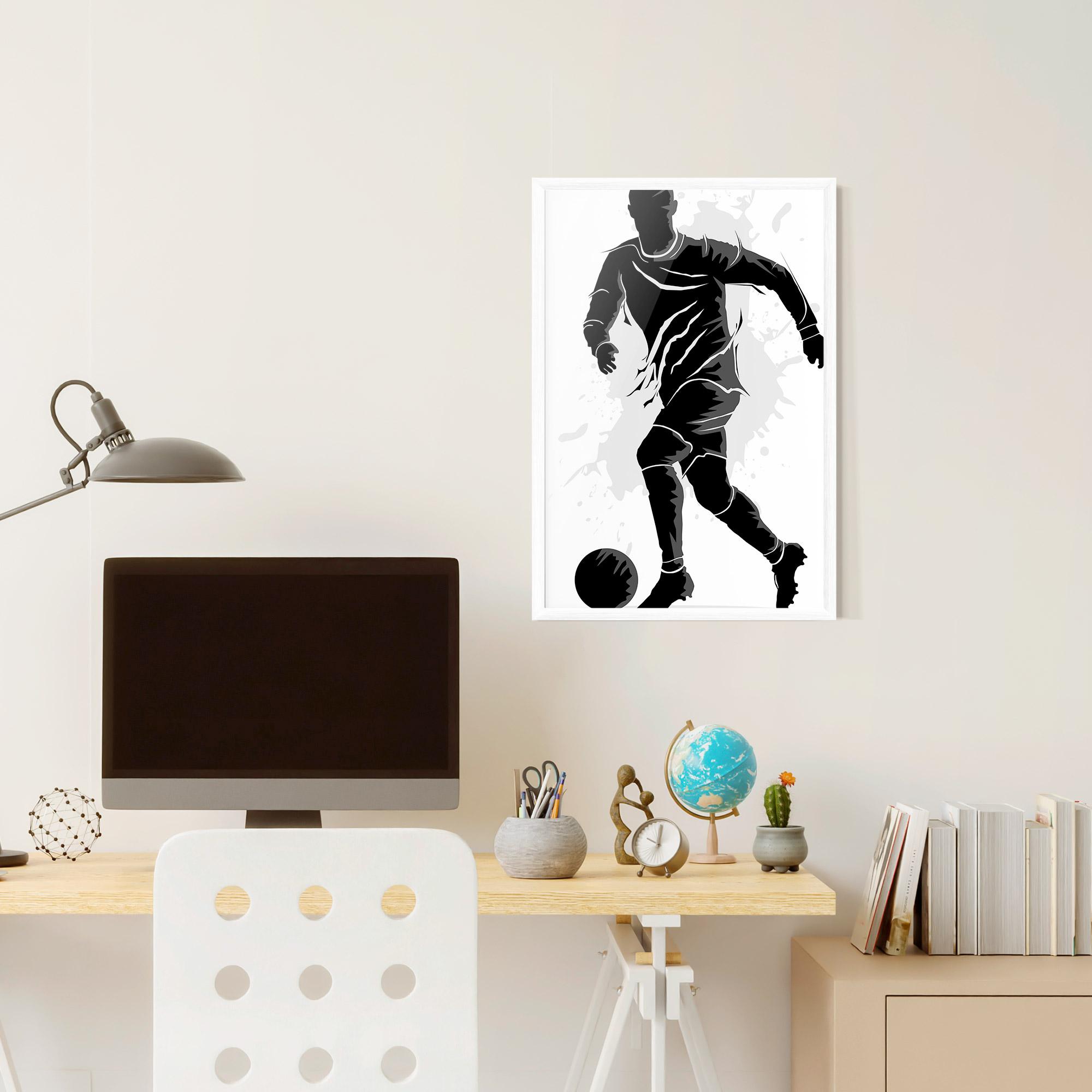 Gerahmte Poster Football Shadow mockup 6