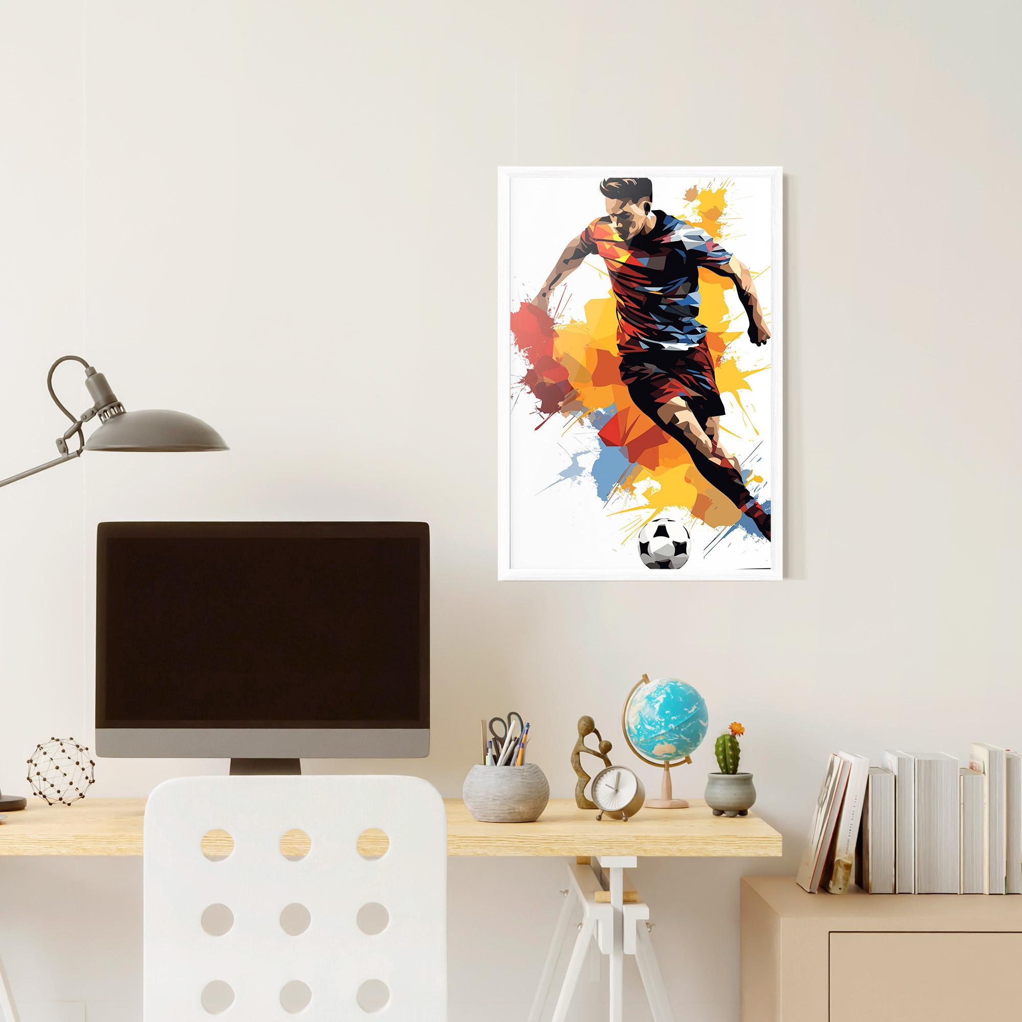 Gerahmte Poster Yellow Paint Football mockup 6