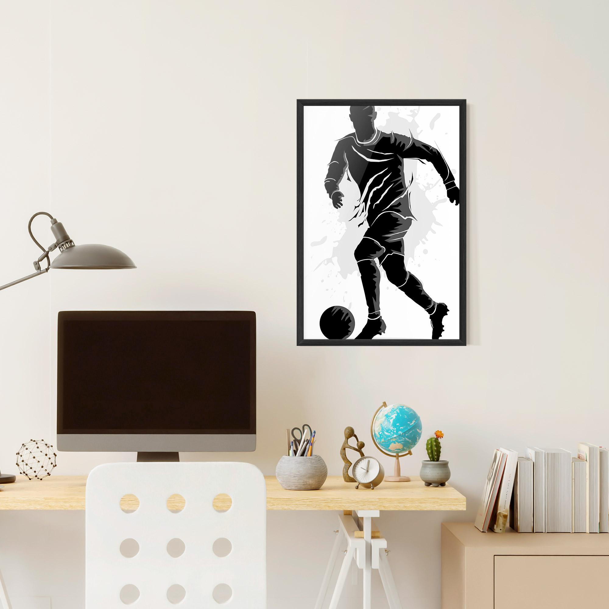Gerahmte Poster Football Shadow mockup 6