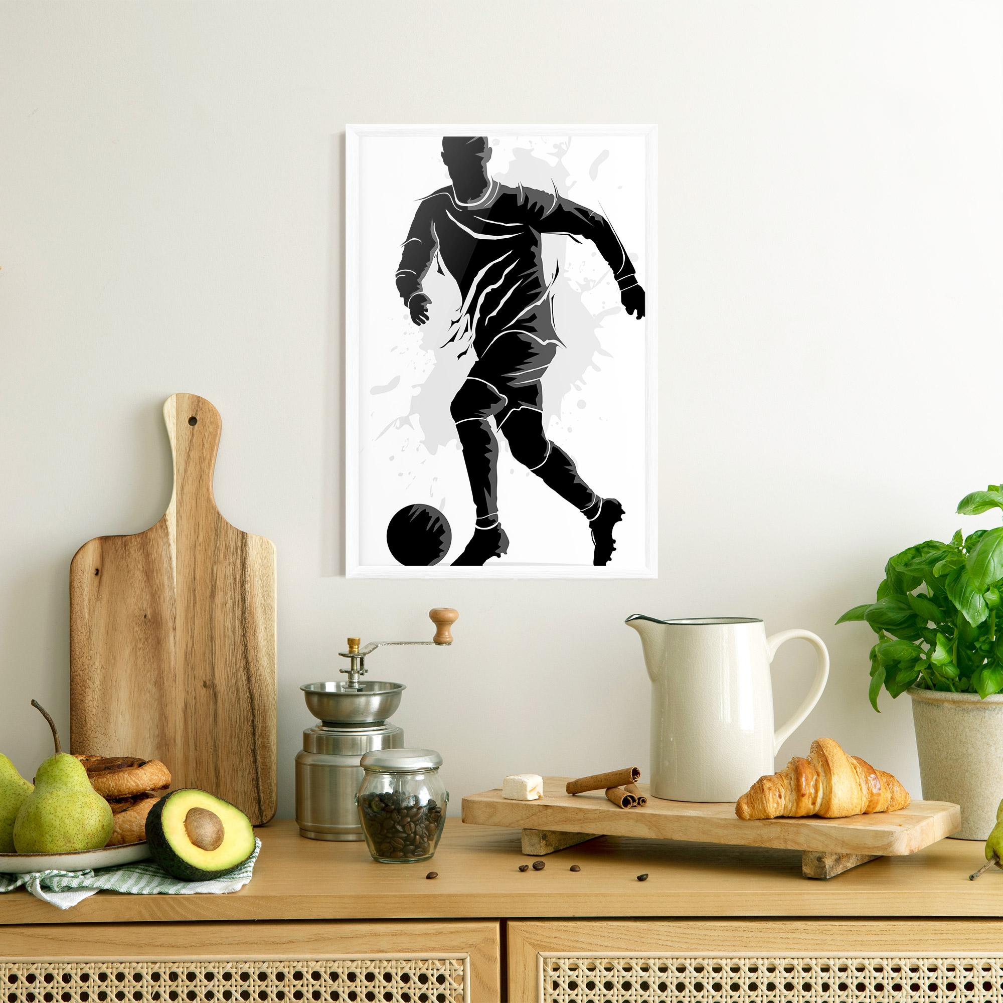 Gerahmte Poster Football Shadow mockup 8