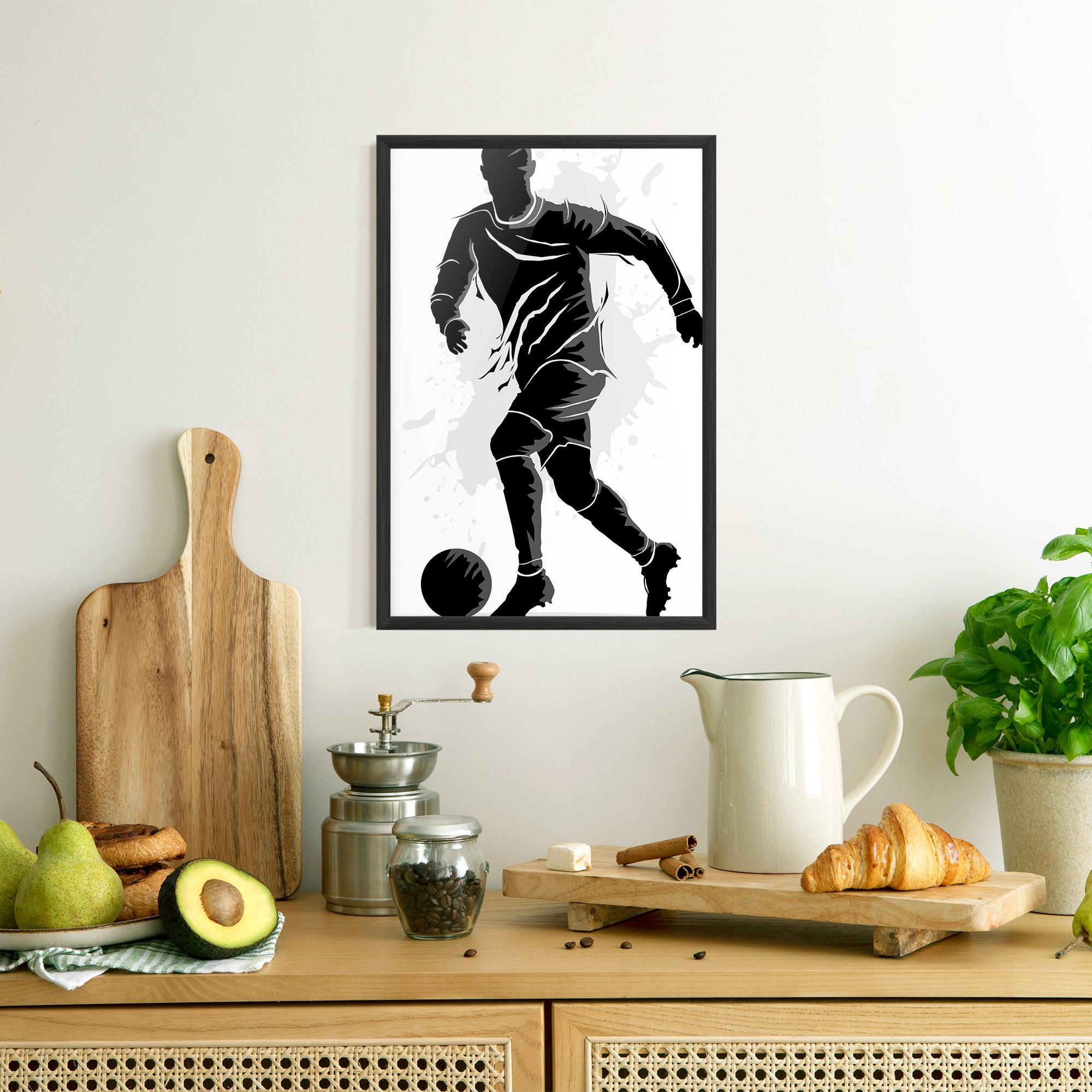 Gerahmte Poster Football Shadow mockup 8