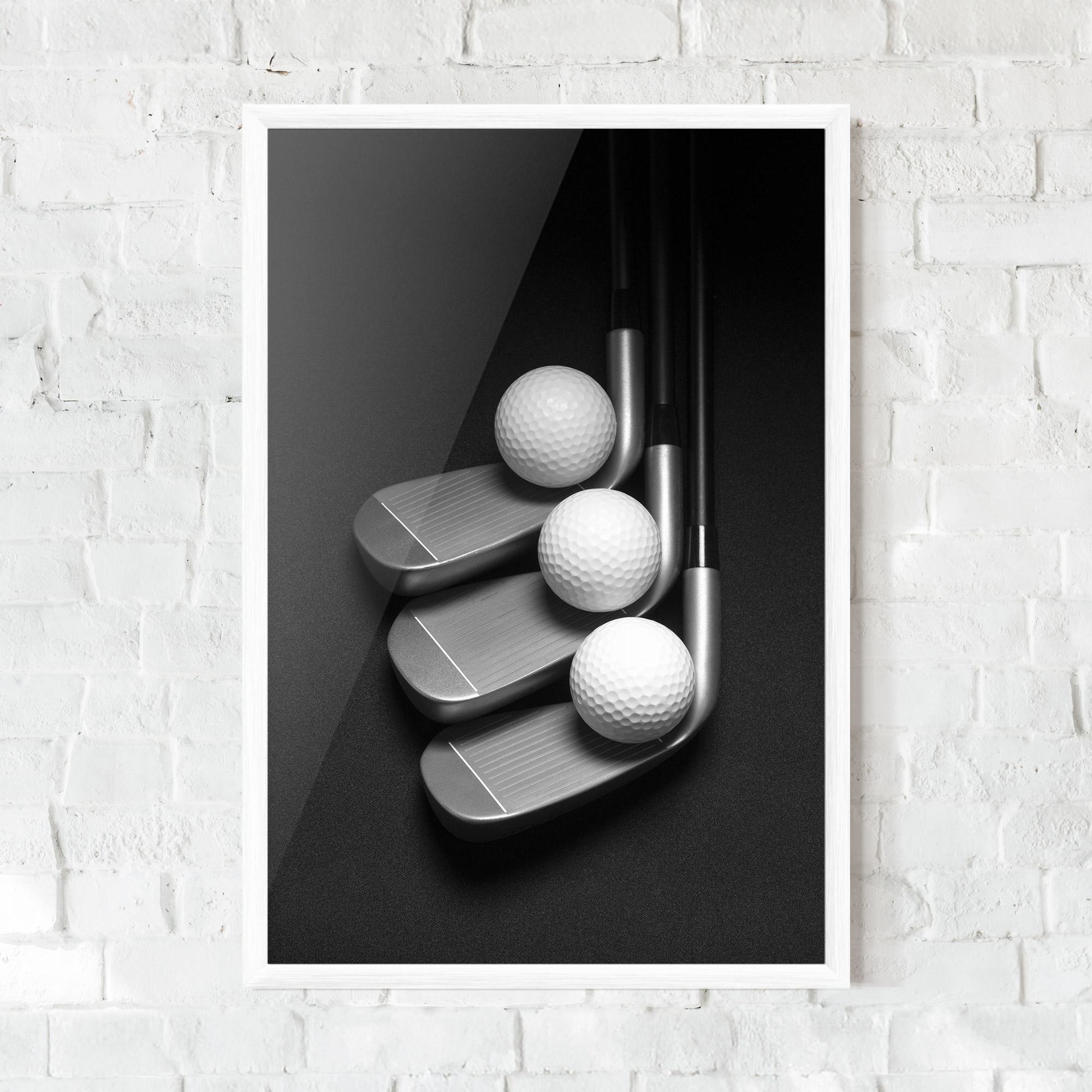 Gerahmte Poster 3 Golf Balls mockup 0