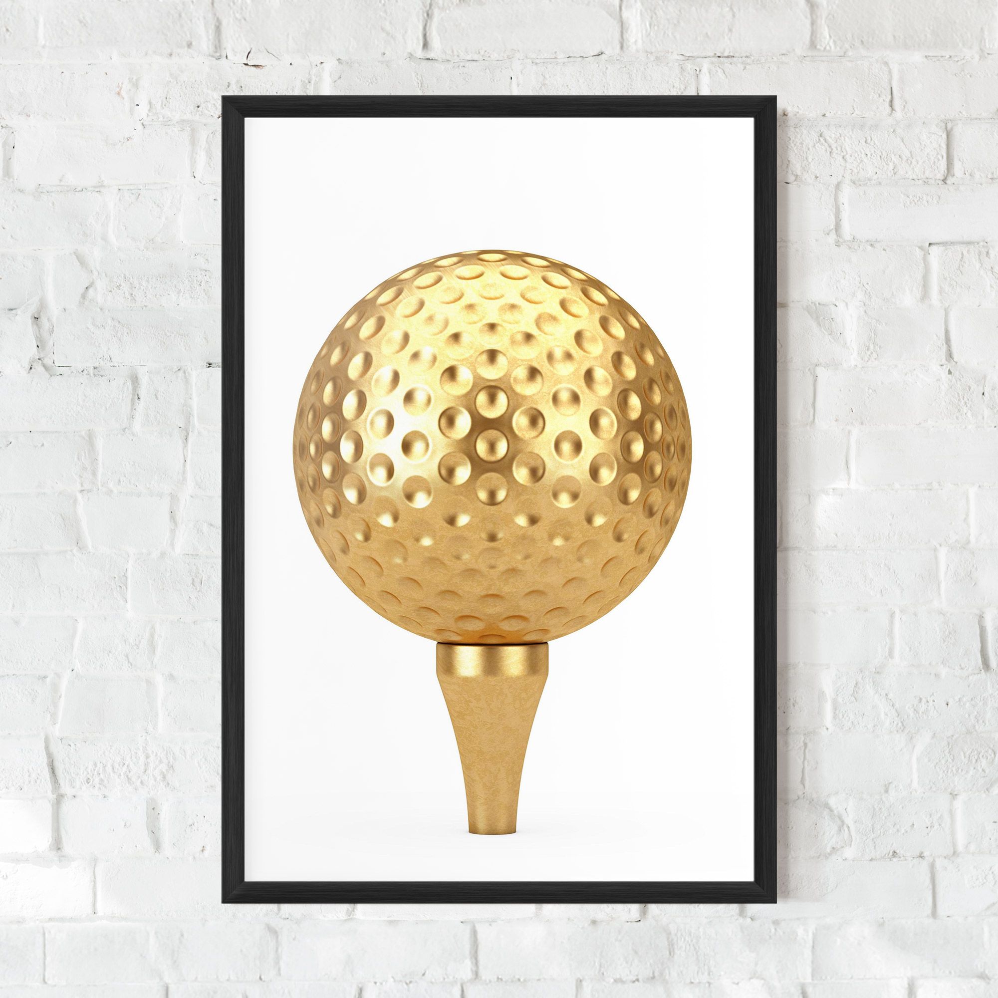 Golden Golf Ball mockup 0