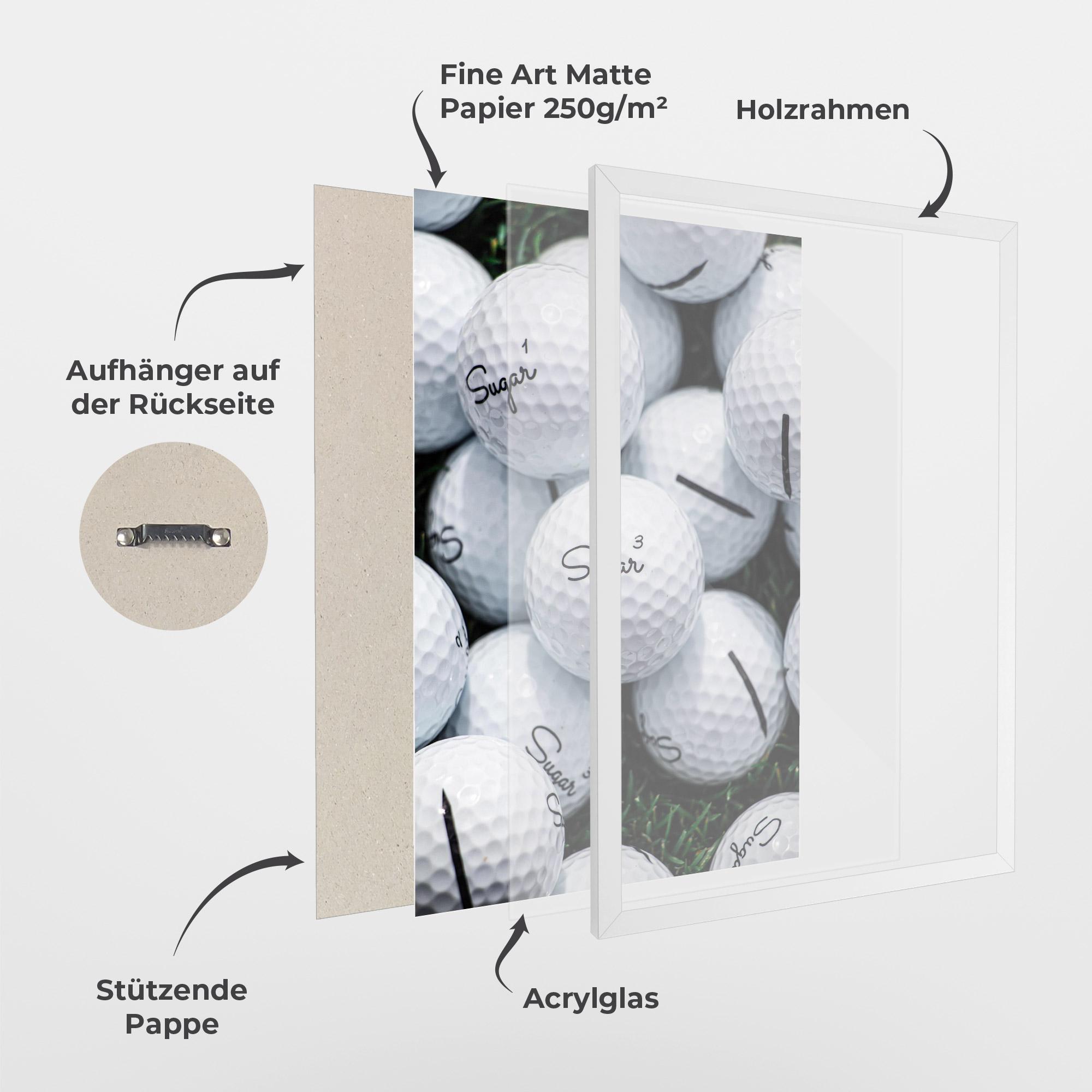Gerahmte Poster Sugar Golf Balls mockup 1