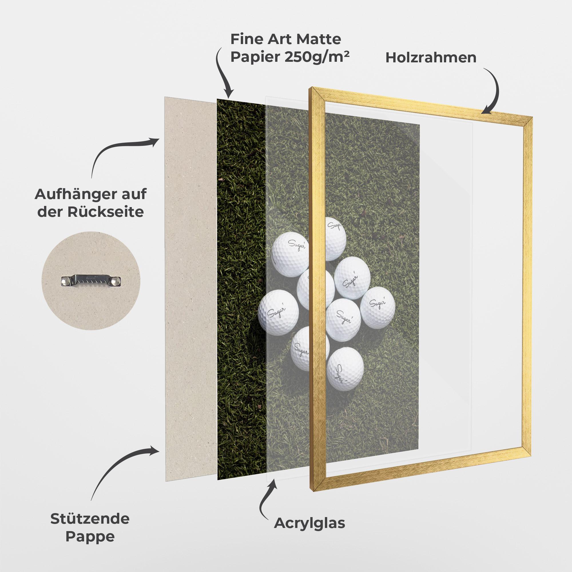 Gerahmte Poster Sugar 1 Golf Balls mockup 1