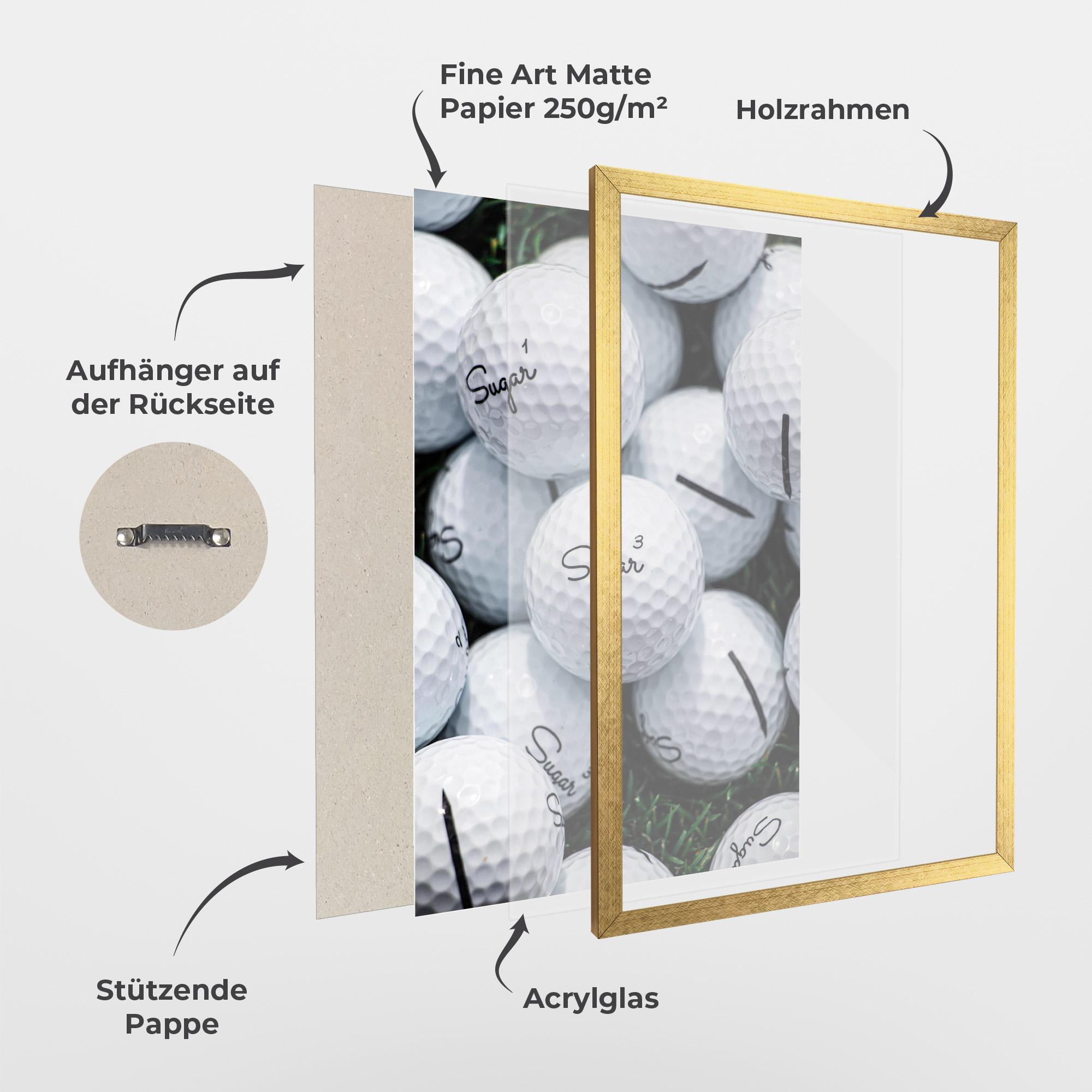 Gerahmte Poster Sugar Golf Balls mockup 1
