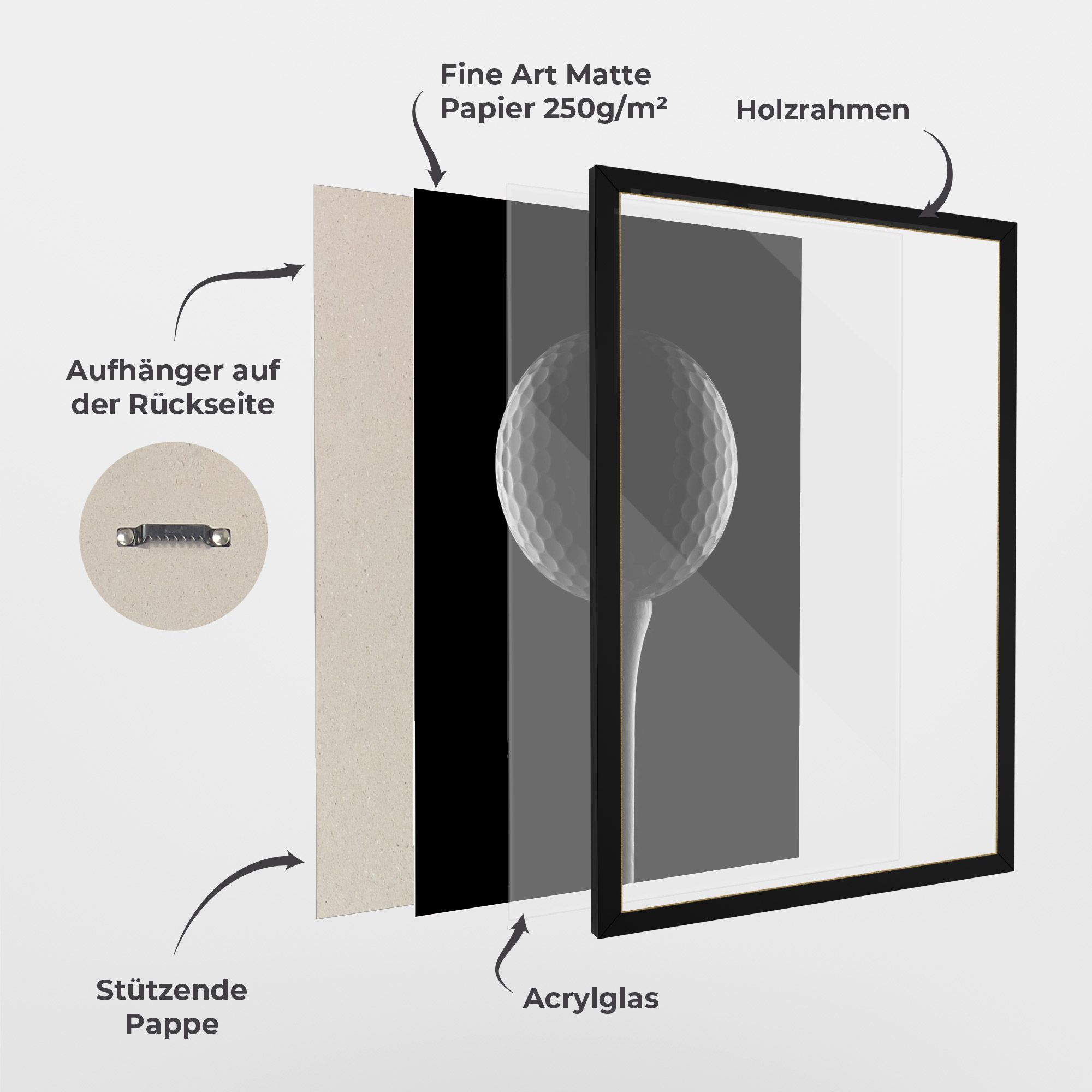 Golf Ball Black mockup 1