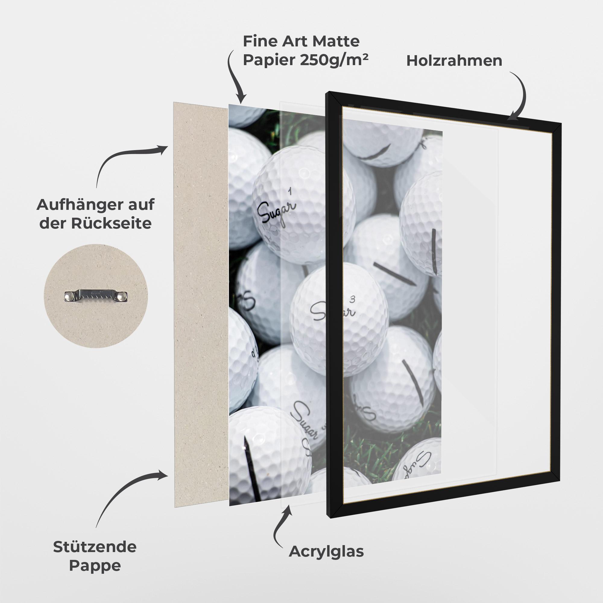 Gerahmte Poster Sugar Golf Balls mockup 1