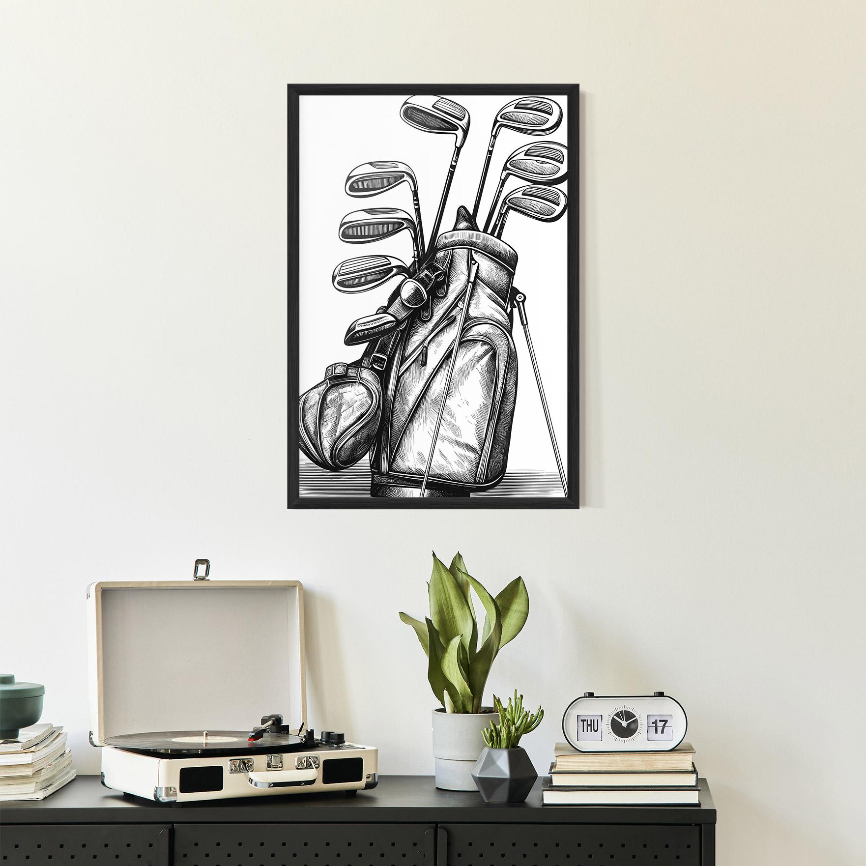Gerahmte Poster Golf Club mockup 2