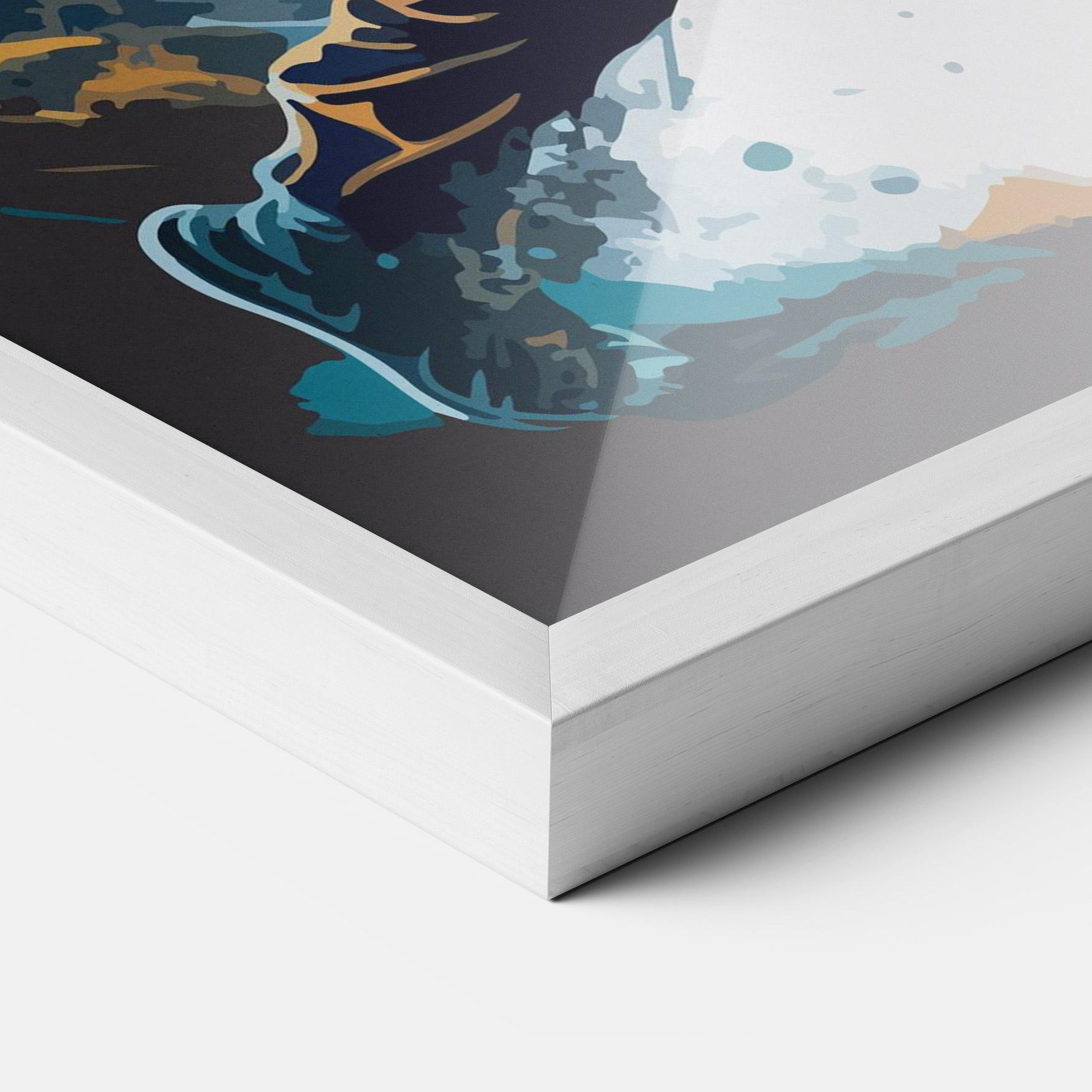 Gerahmte Poster Golf On Grey mockup 3