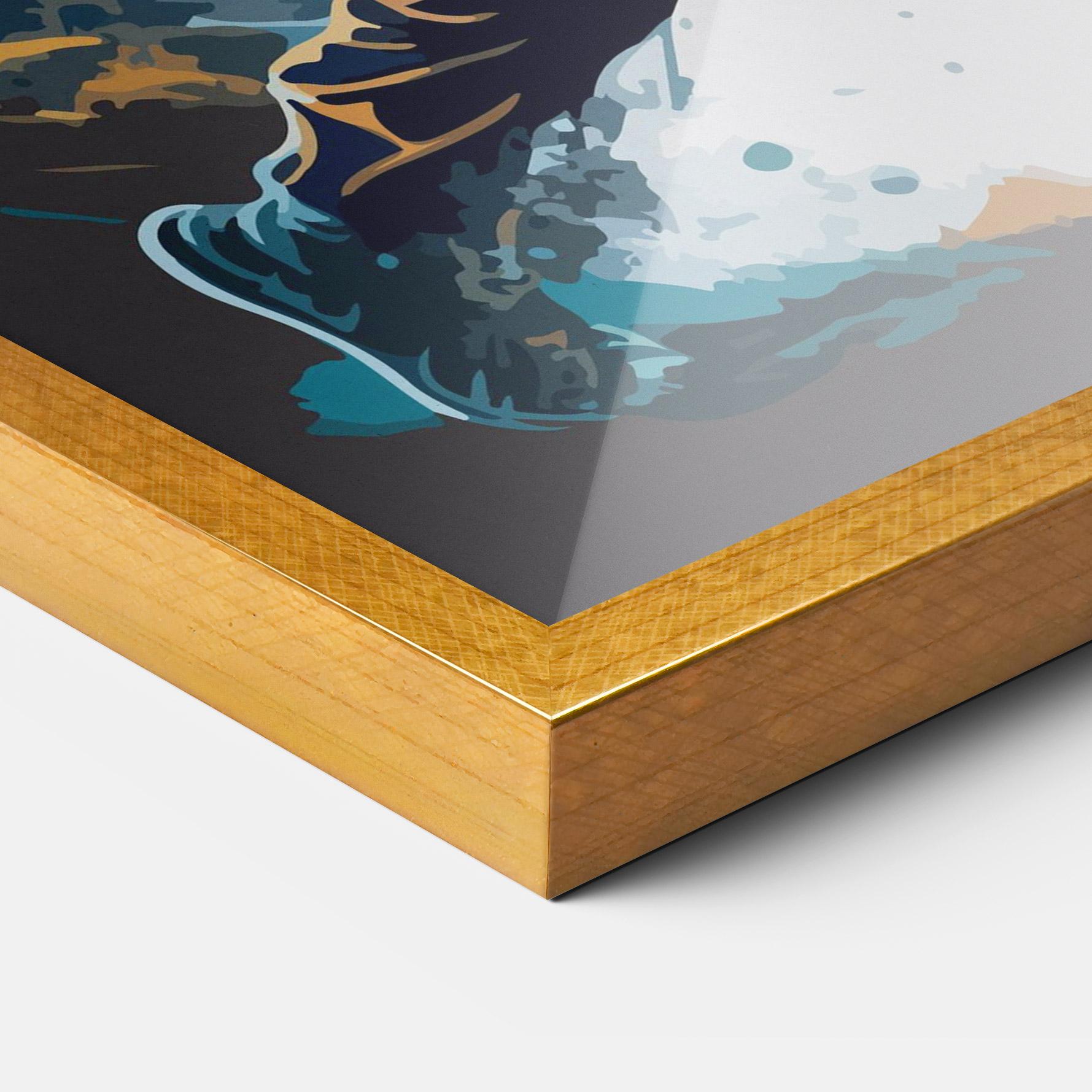 Gerahmte Poster Golf On Grey mockup 3