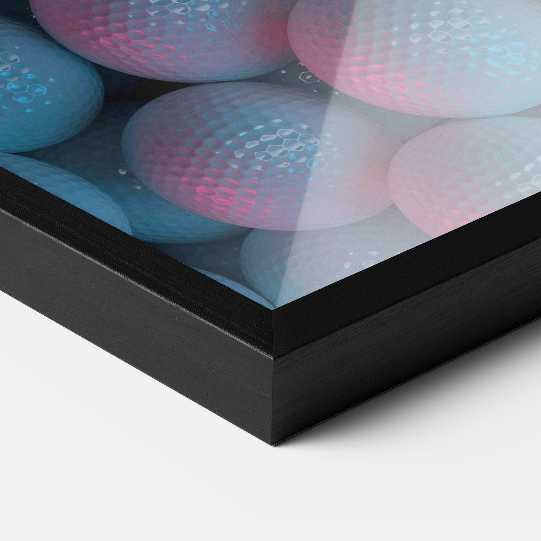 Blue Light Golf Ball mockup 3