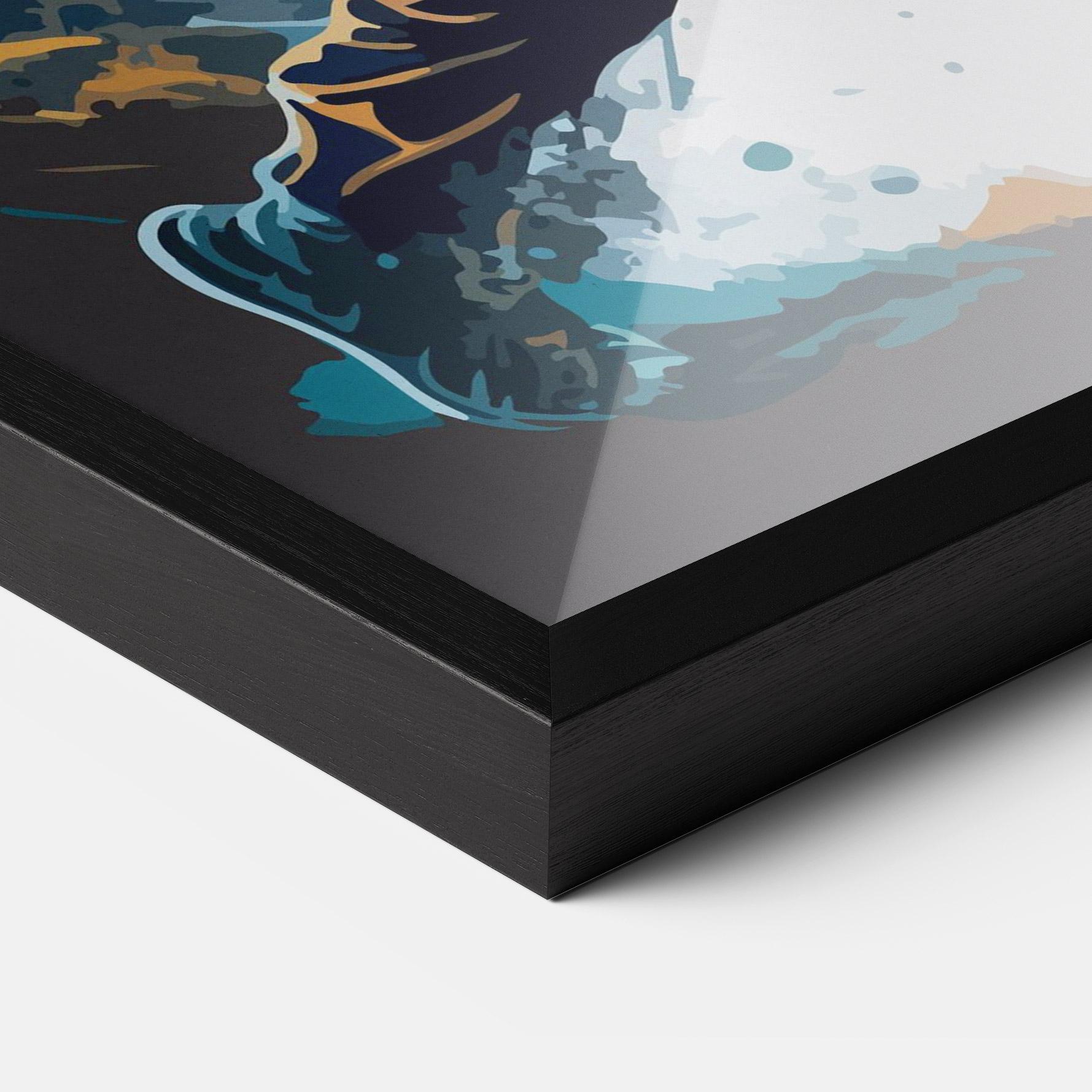 Gerahmte Poster Golf On Grey mockup 3