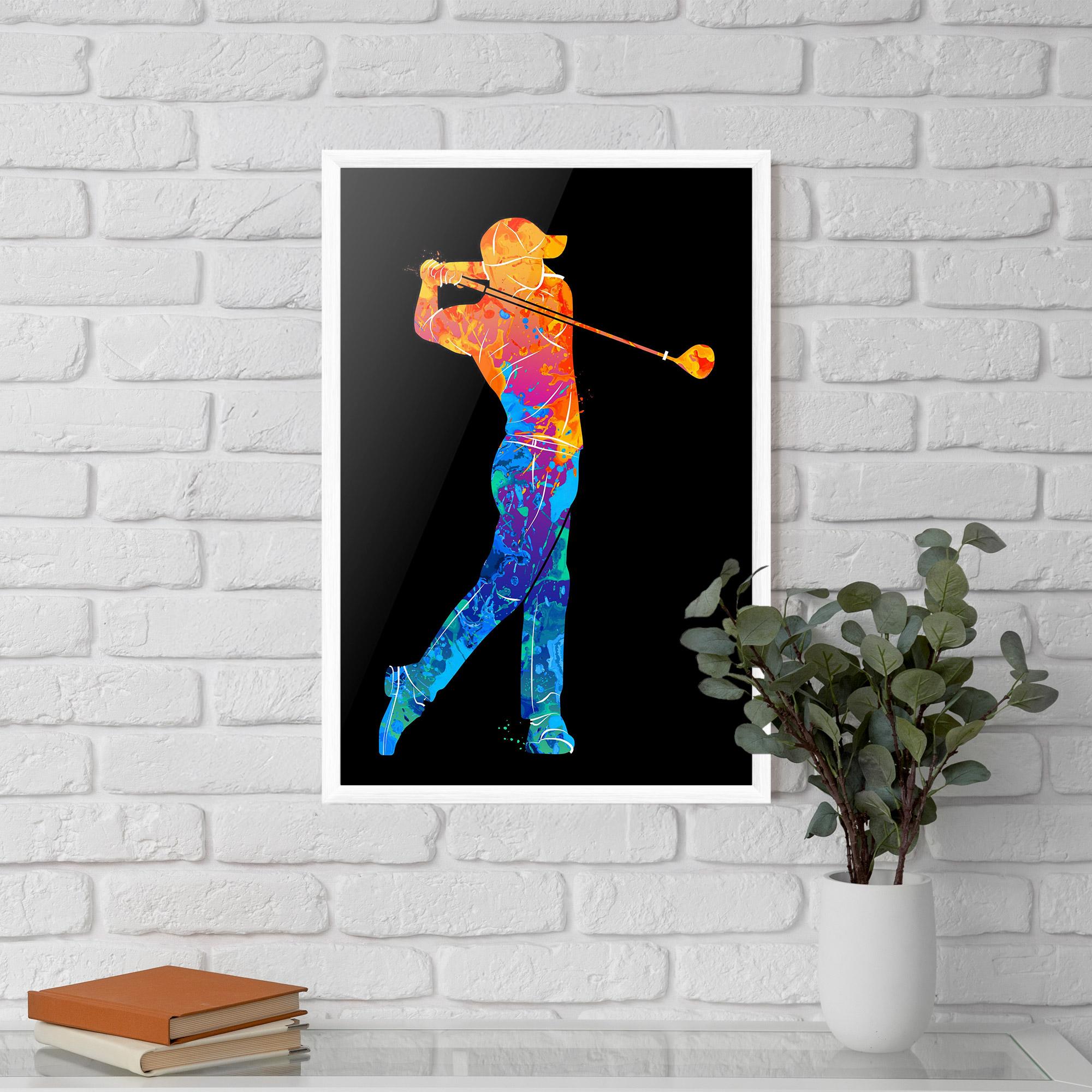 Gerahmte Poster Color Mix Golf mockup 5