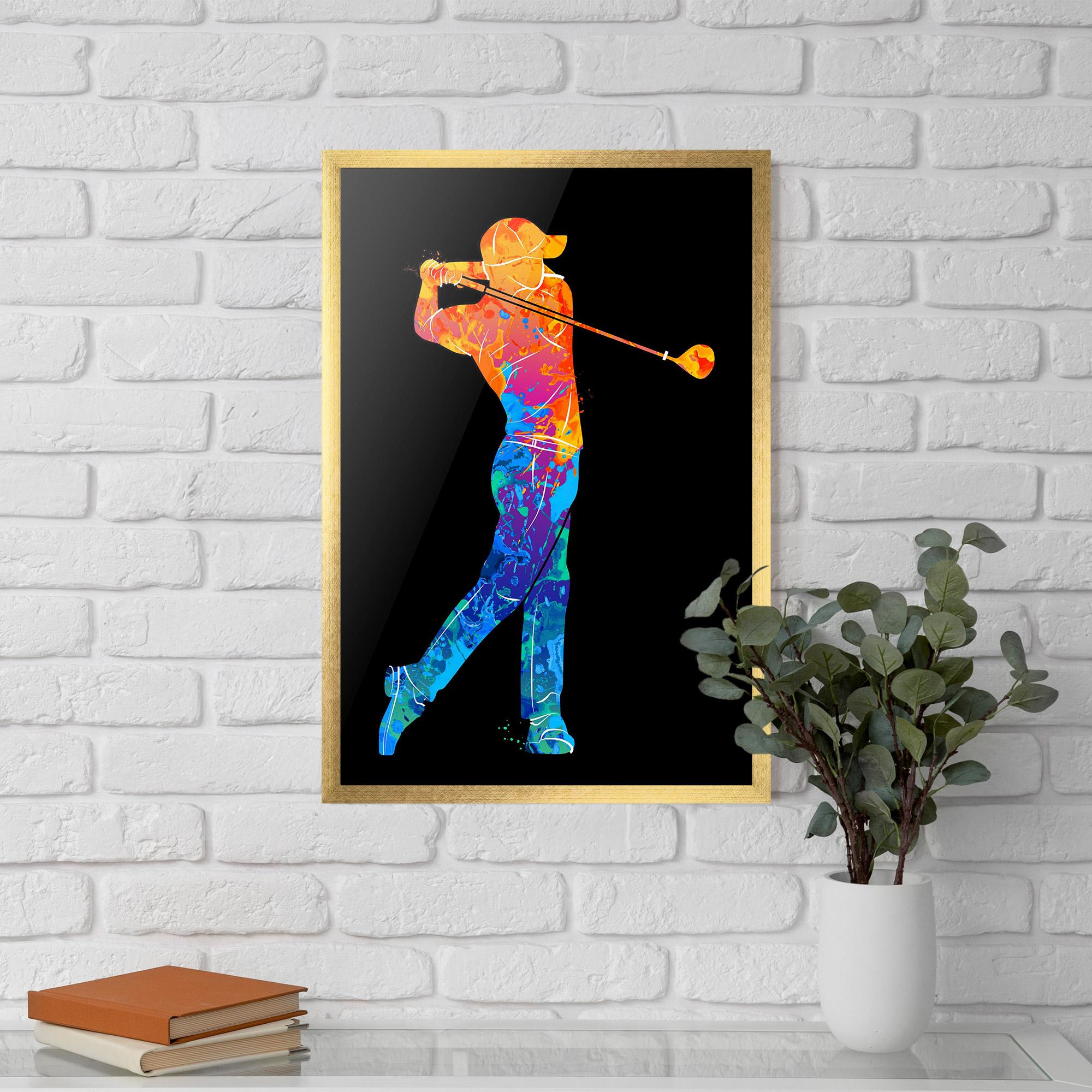 Gerahmte Poster Color Mix Golf mockup 5