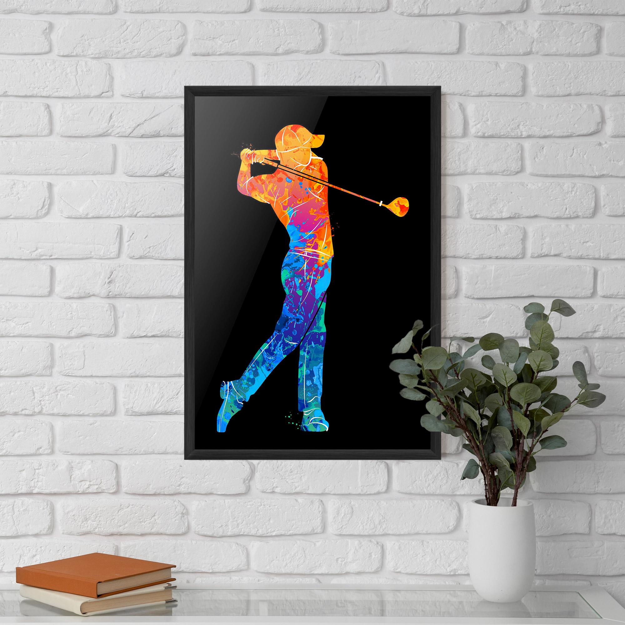 Gerahmte Poster Color Mix Golf mockup 5