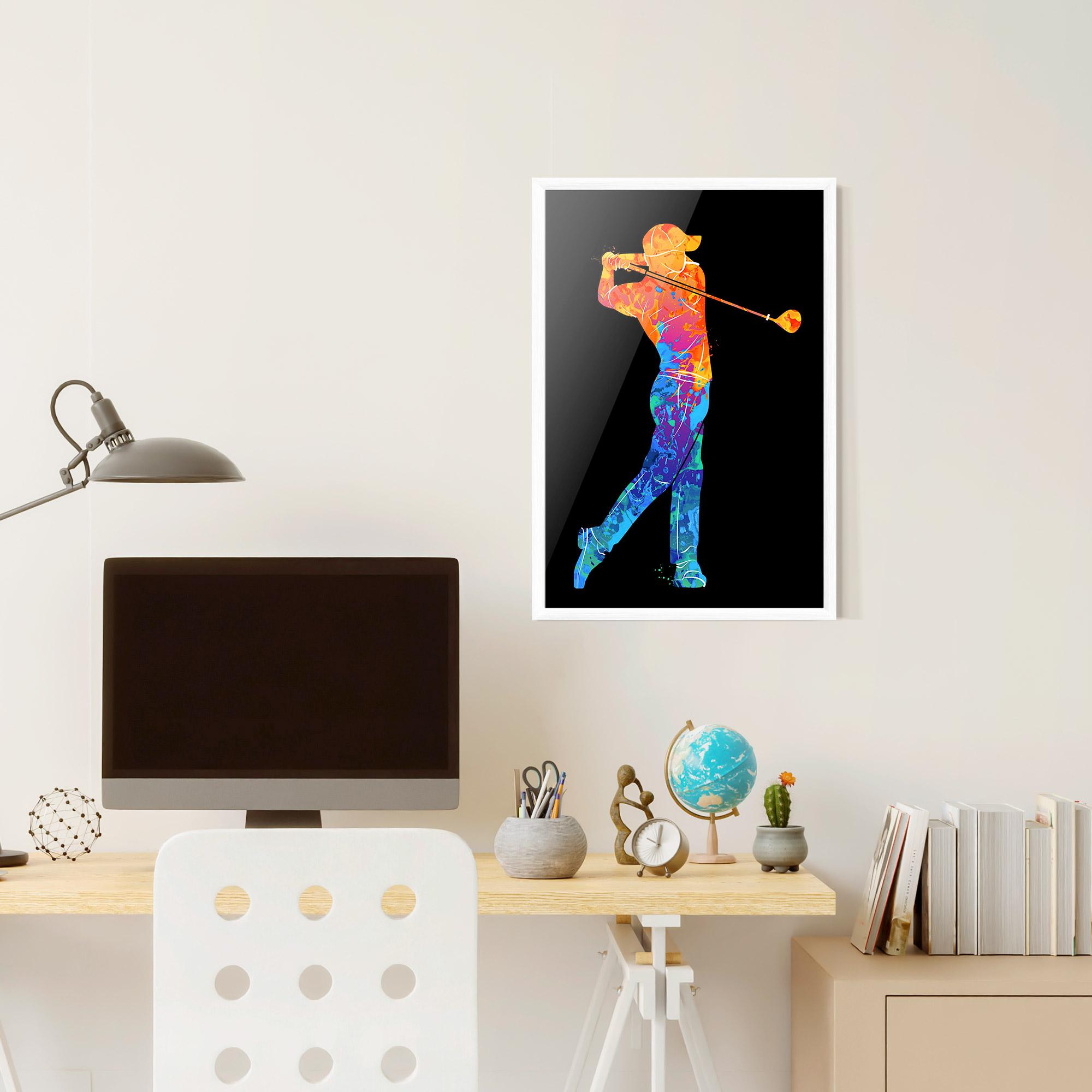Gerahmte Poster Color Mix Golf mockup 6