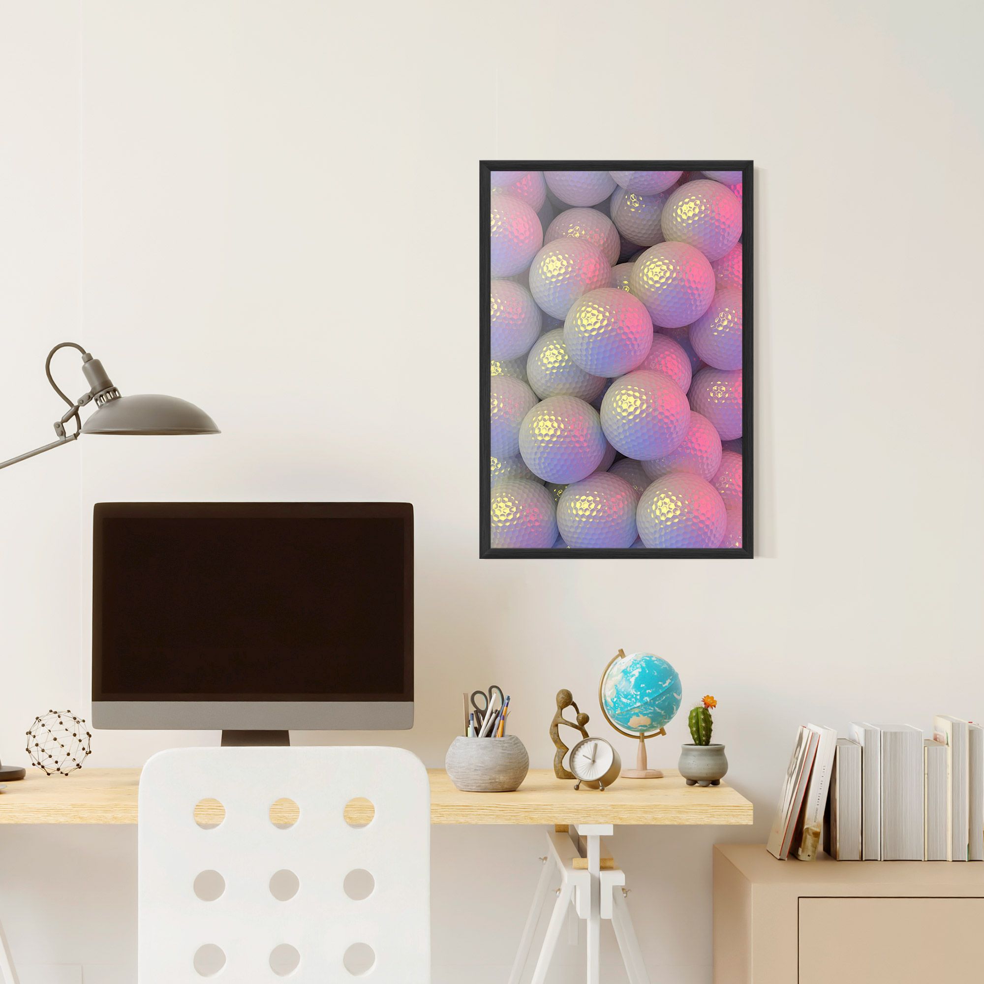 Purple Light Golf Ball mockup 6