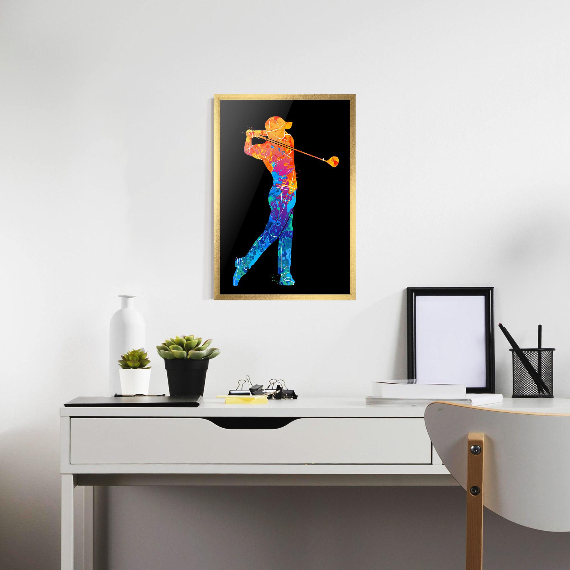 Gerahmte Poster Color Mix Golf mockup 7