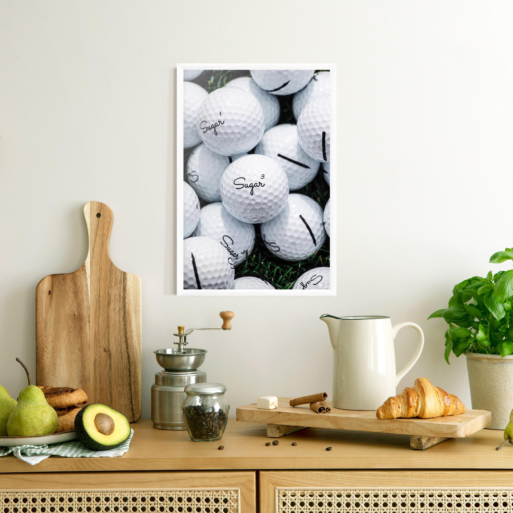 Gerahmte Poster Sugar Golf Balls mockup 8