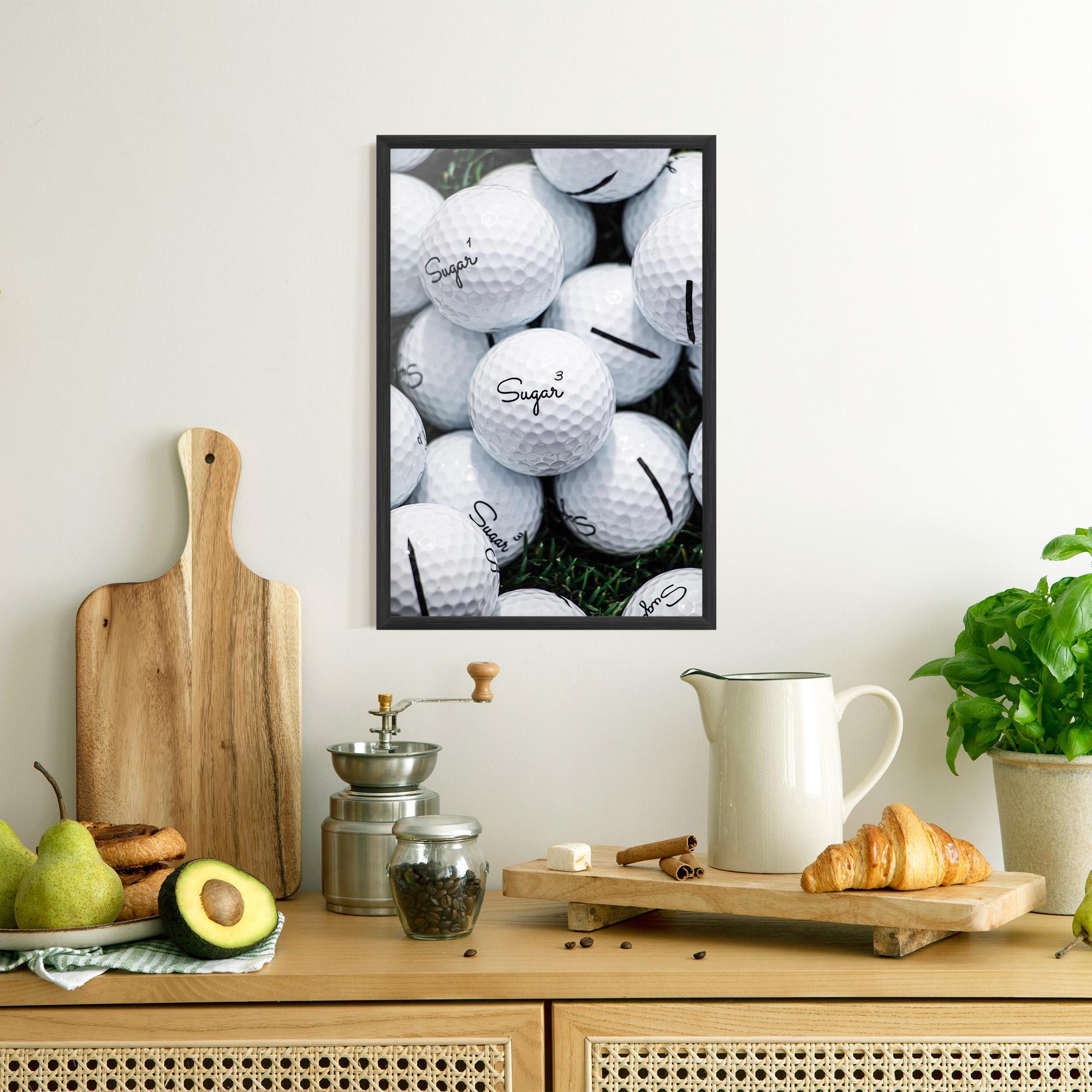 Gerahmte Poster Sugar Golf Balls mockup 8